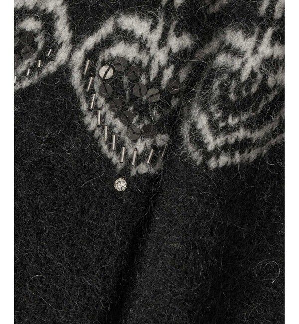 LOULOU WILLOUGHBY「【LOULOU WILLOUGHBY】ハートJQニットブルゾン」|ブルゾン・スタジャン|