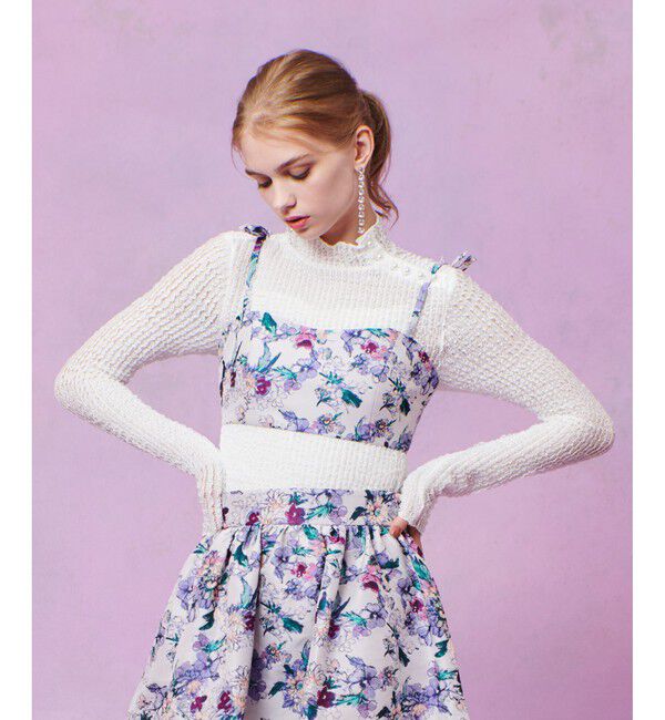 LOULOU WILLOUGHBY「【LOULOU WILLOUGHBY】LIMONTAフラワージャガードビスチェ」|シャツ・ブラウス|