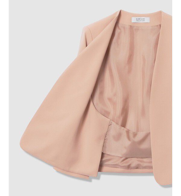 LOULOU WILLOUGHBY「◇【LOULOU WILLOUGHBY】リトルブラックケープジャケット」|ノーカラージャケット|