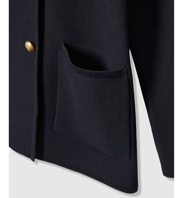 allureville「ガーターノーカラーニットジャケット」|カーディガン|