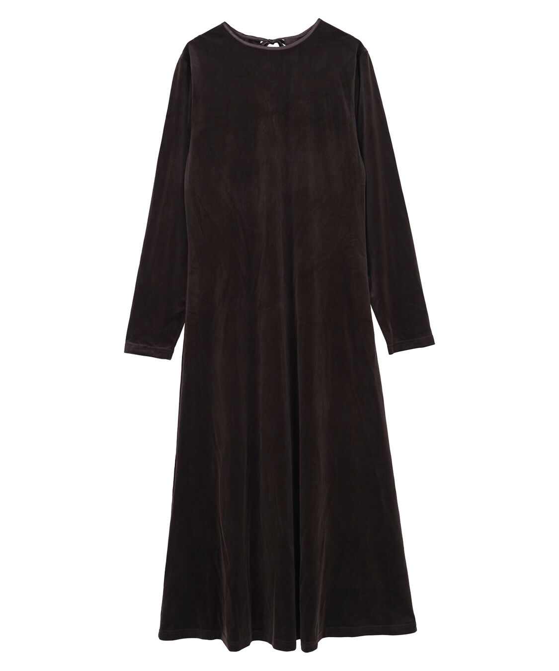 ur's「【yukiさんコラボアイテム】バックリボンフィットアンドフレアベロアワンピース」|ワンピース|