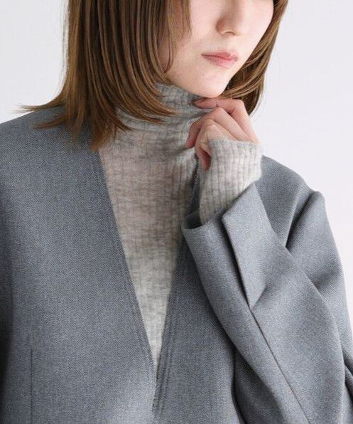 BABYLONE「ウールカシミヤハイネックニット」|ニット・セーター|ｸﾞﾚｰ