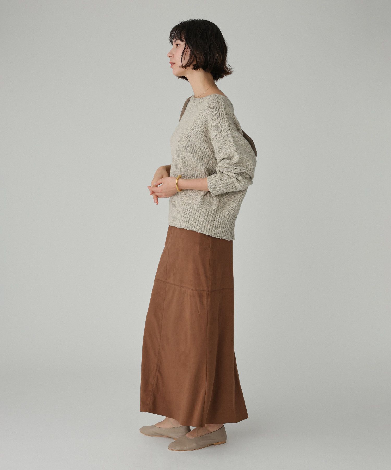 BABYLONE「フェイクスエードスカート」|スカート|