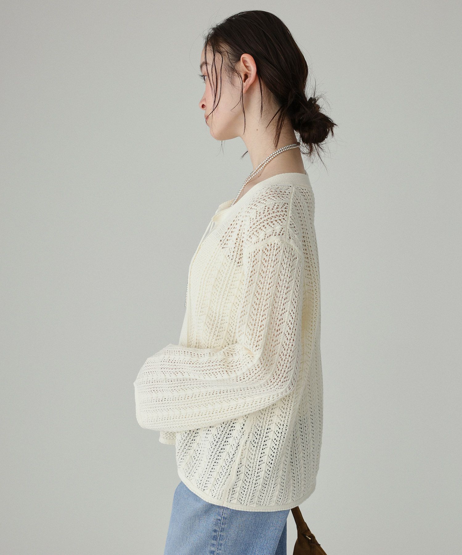 BABYLONE「レーシーニットプルオーバー」|ニット・セーター|