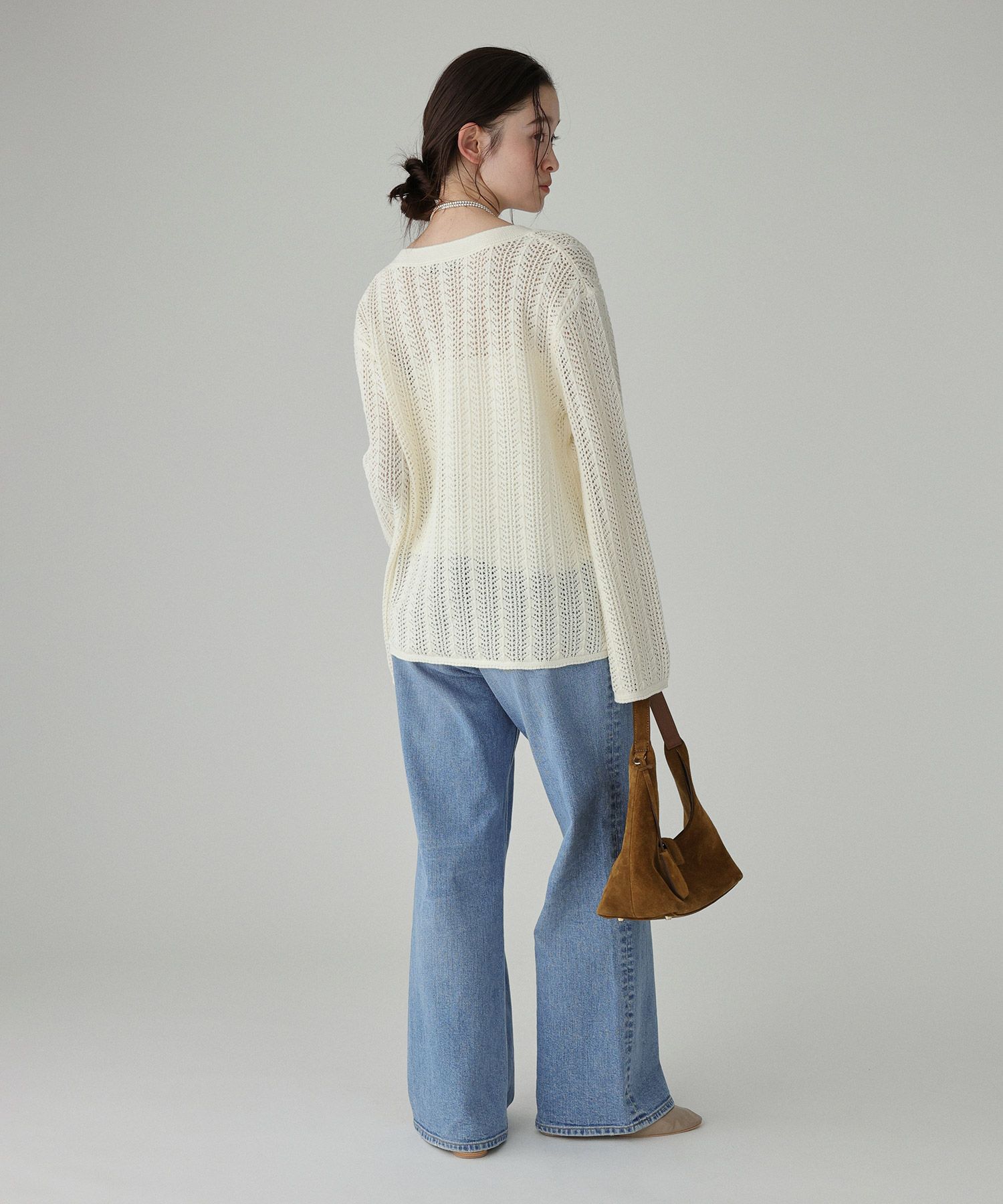 BABYLONE「レーシーニットプルオーバー」|ニット・セーター|