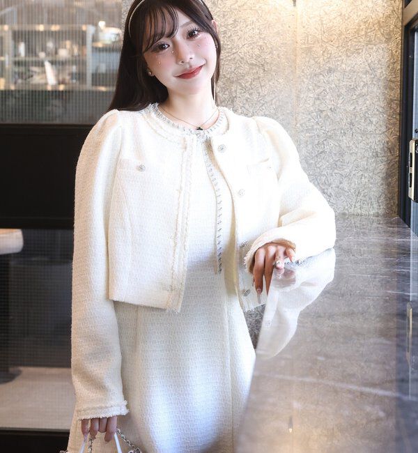  「キラキラノーカラージャケット」|テーラードジャケット|