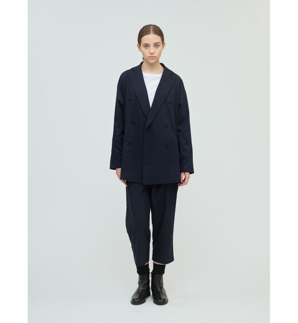 mizuiro ind「mizuiro ind ダブルブレストシャツジャケット」|テーラードジャケット|