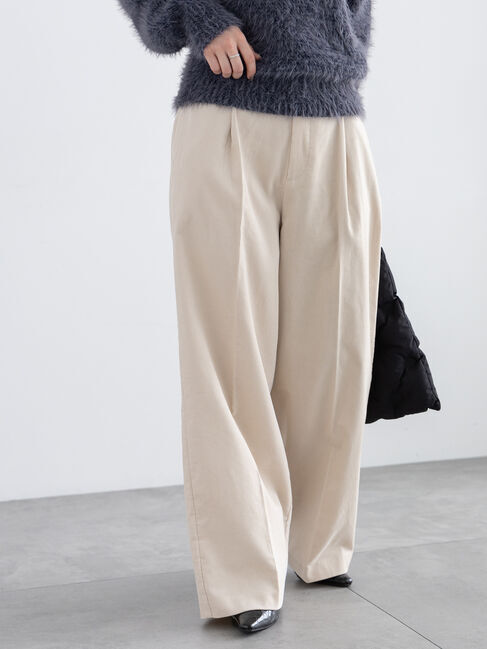 Te chichi「ソフトコーデュロイワイドパンツ」|その他|