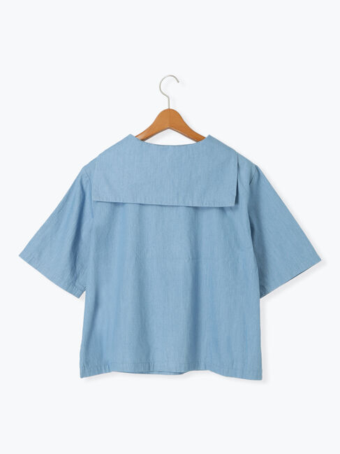 Lugnoncure「デニムセーラーカラースキッパー」|シャツ・ブラウス|