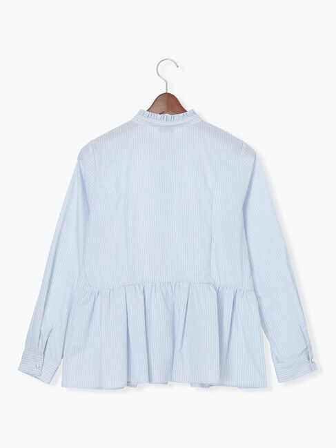 Te chichi「パール釦スタンドフリルペプラムブラウス」|シャツ・ブラウス|