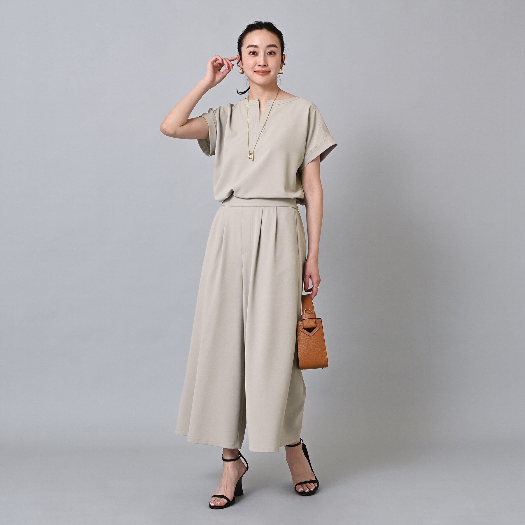 UNTITLED「【清涼感／夏も快適人気セットアップ】リラックスシルエット スキッパーブラウス」|シャツ・ブラウス|