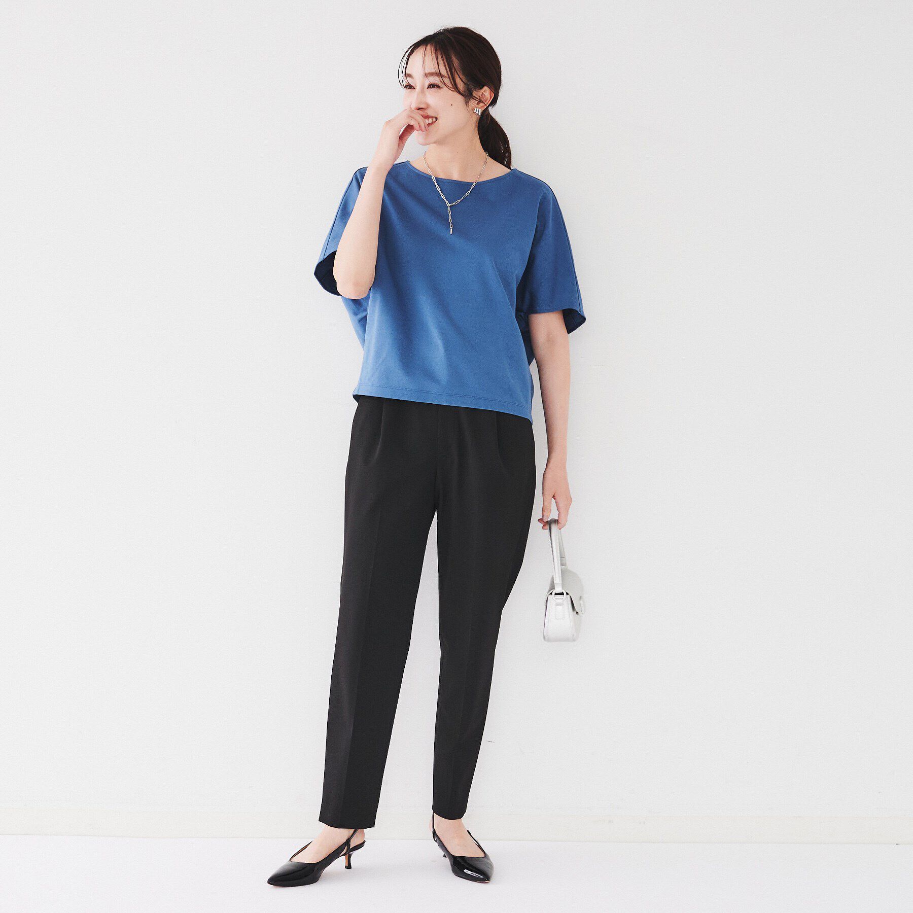 UNTITLED「【ストレッチ/後ろウエストゴム】タックテーパードパンツ」|その他|