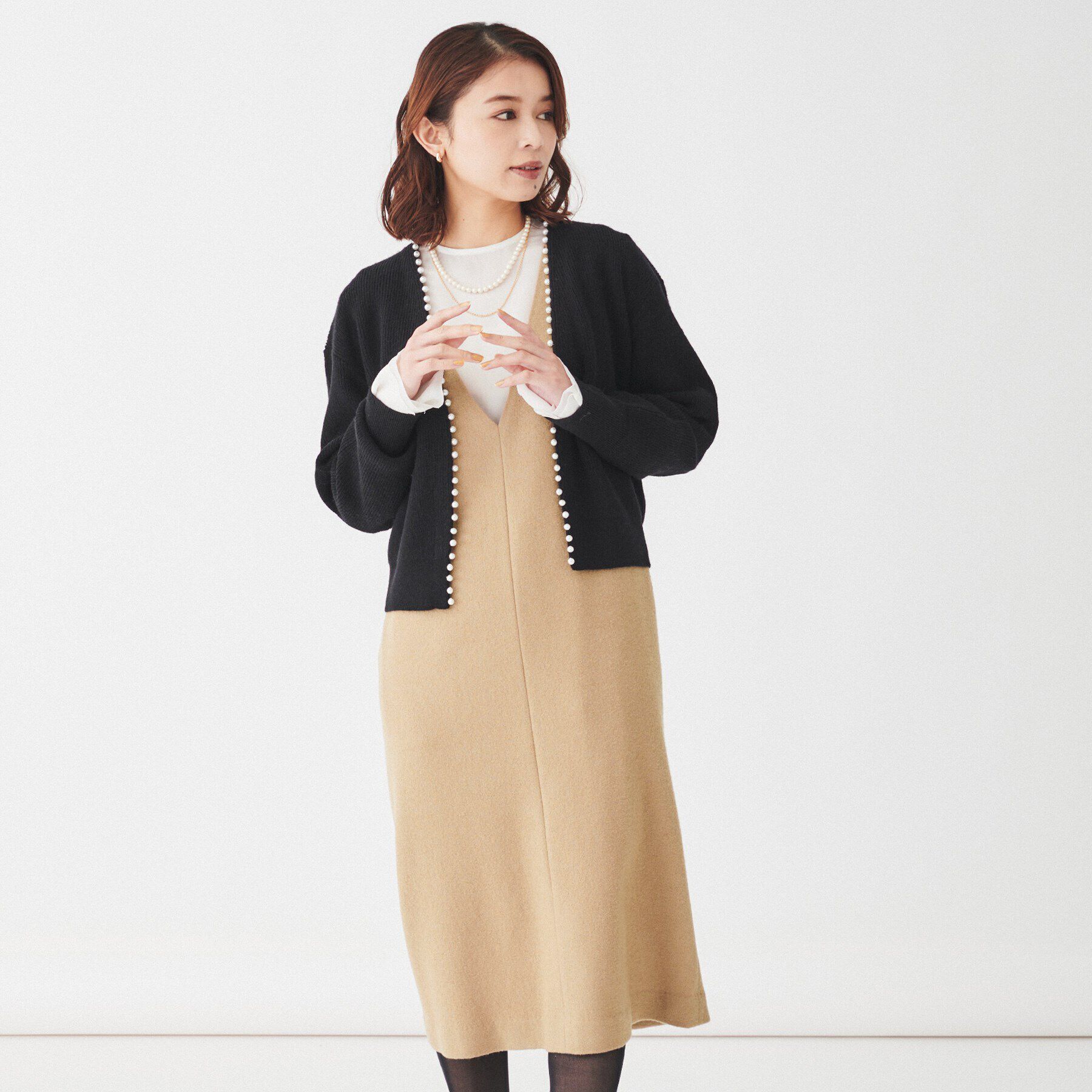 UNTITLED「【きれいめ/ポケット付】ブークレジャンパースカート」|ワンピース|