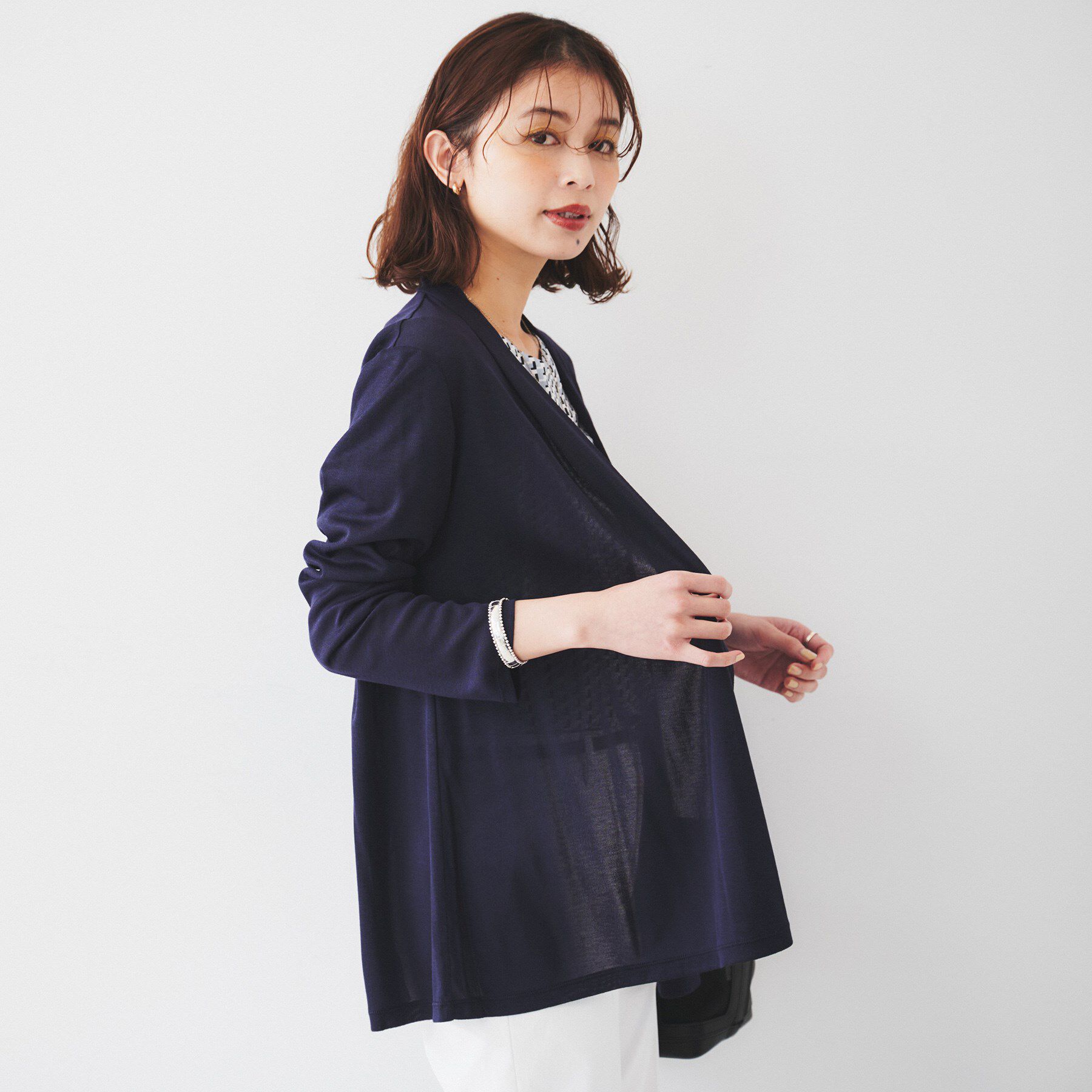 UNTITLED「【接触冷感/UV機能/遮熱】ジャージカーディガン」|カーディガン|