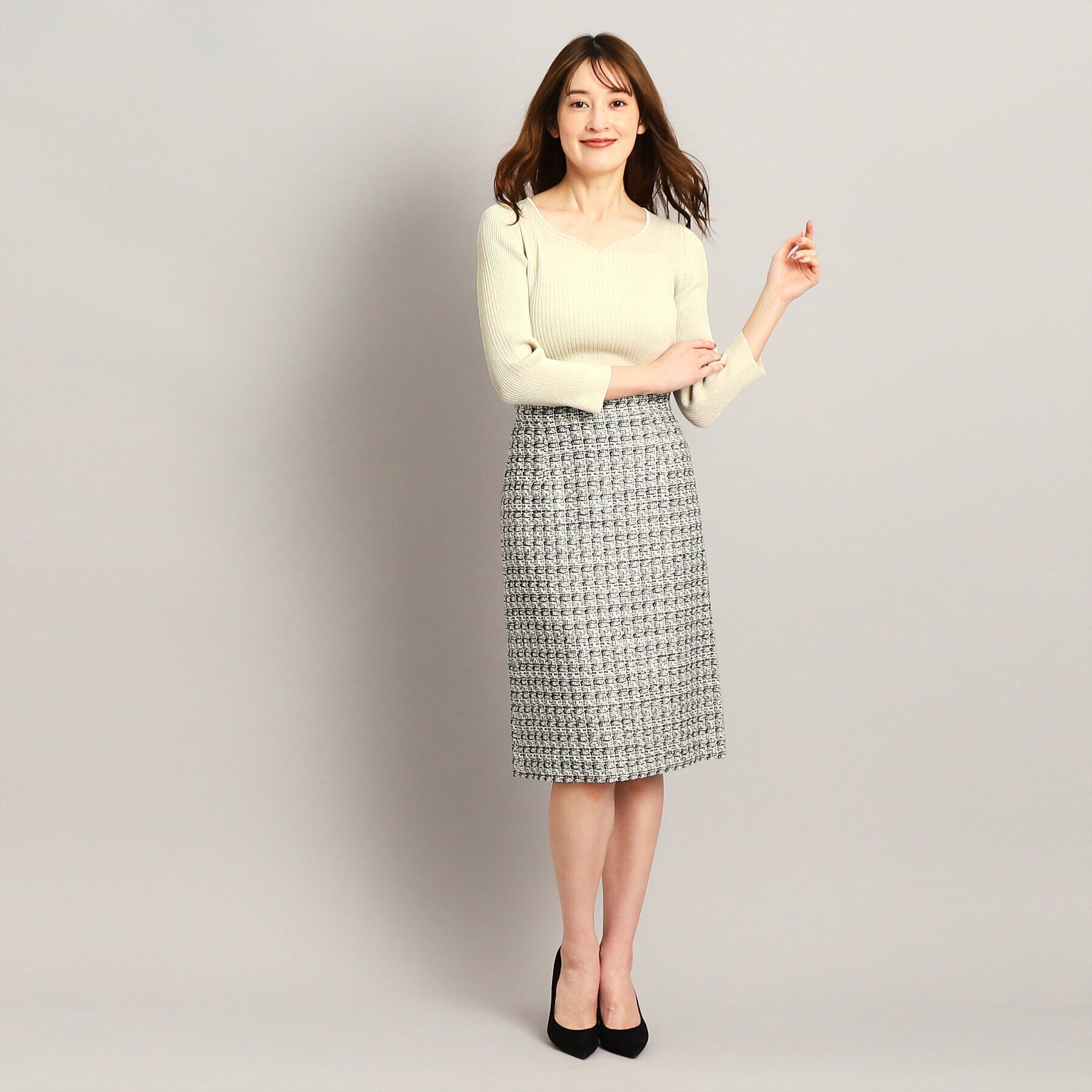 COUP DE CHANCE「【洗える】上品に華やぐラメニット」|ニット・セーター|