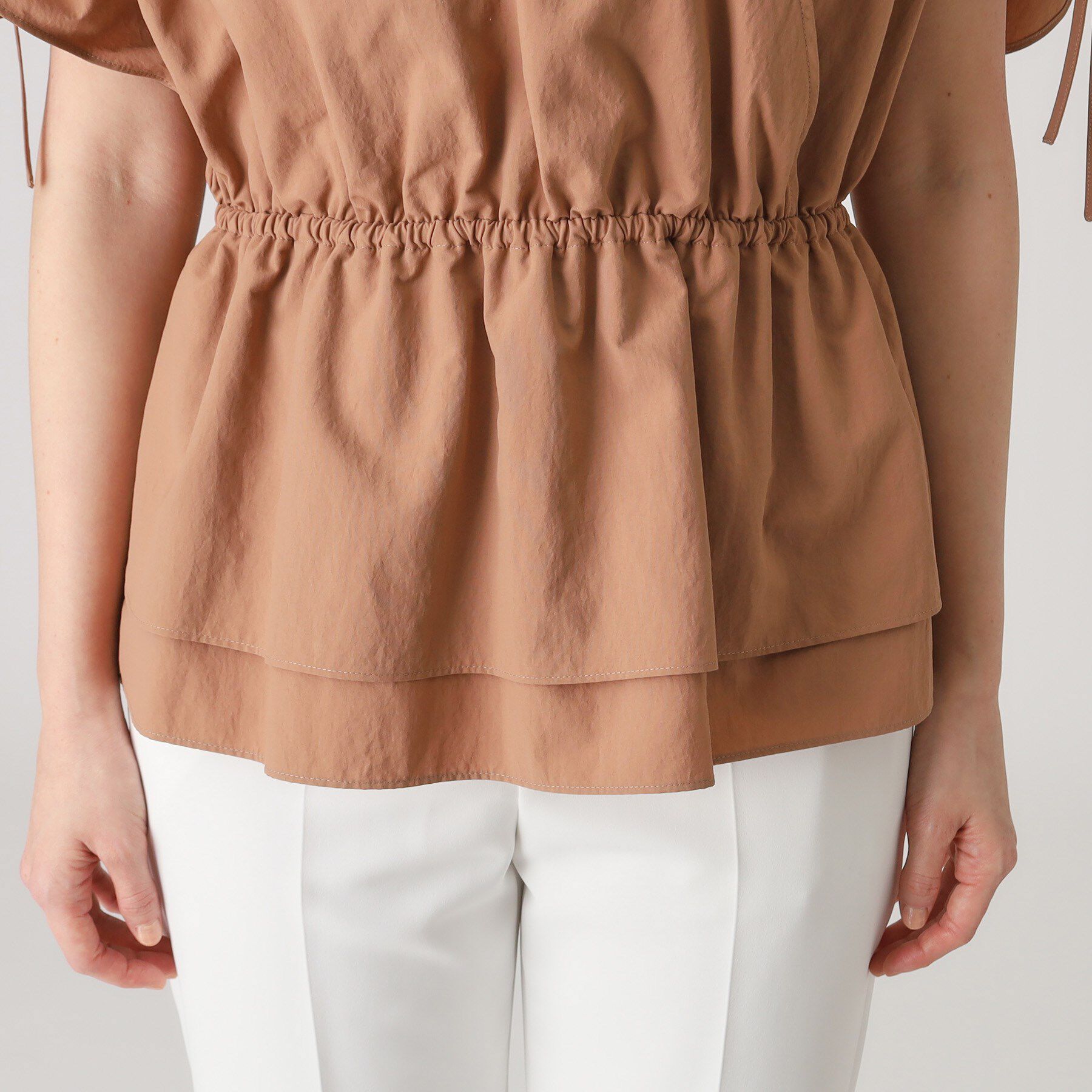 COUP DE CHANCE「【洗える／日本製】カシュクールタイプのギャザーブラウス」|シャツ・ブラウス|