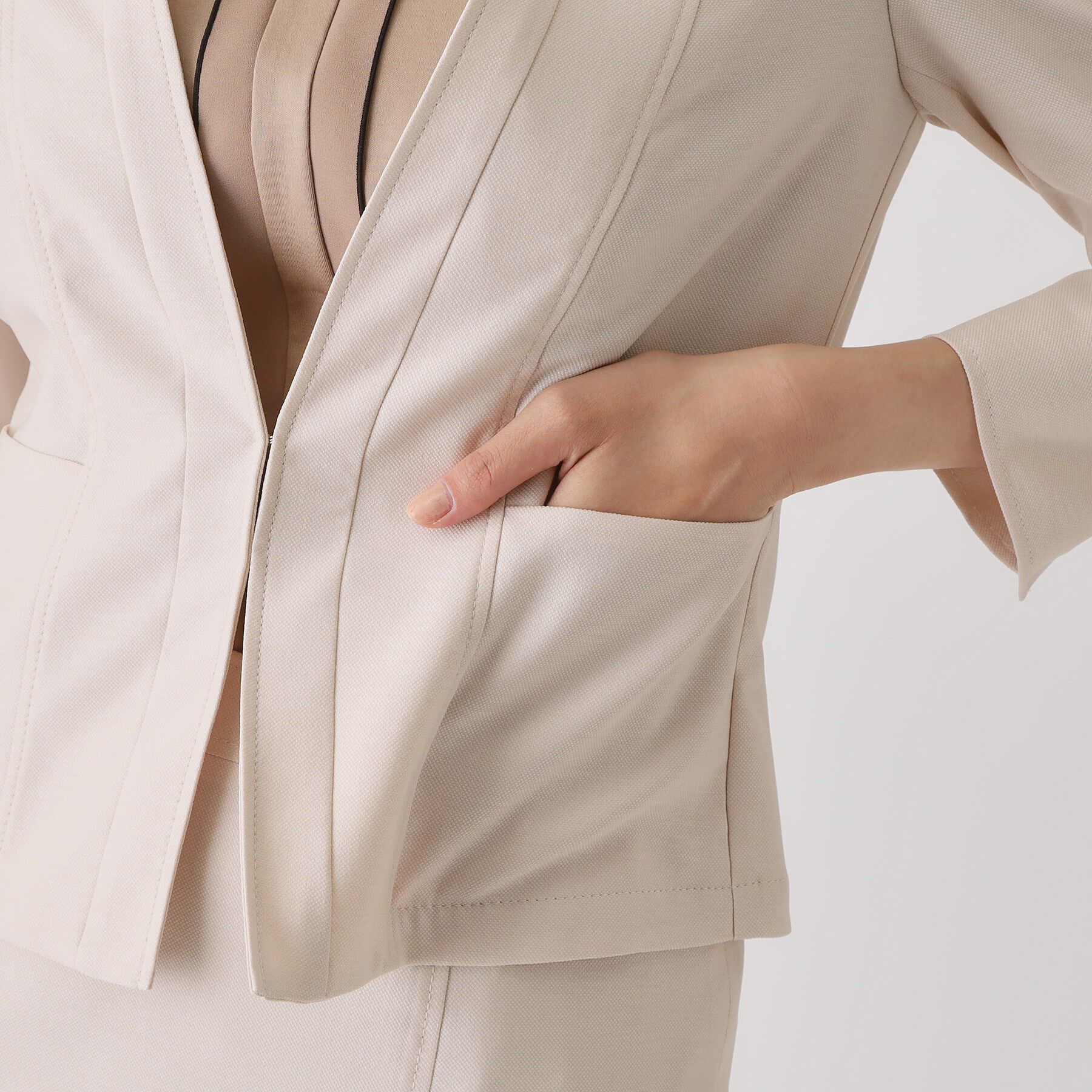 COUP DE CHANCE「【手洗い可／日本製】ノーカラージャケット」|ノーカラージャケット|