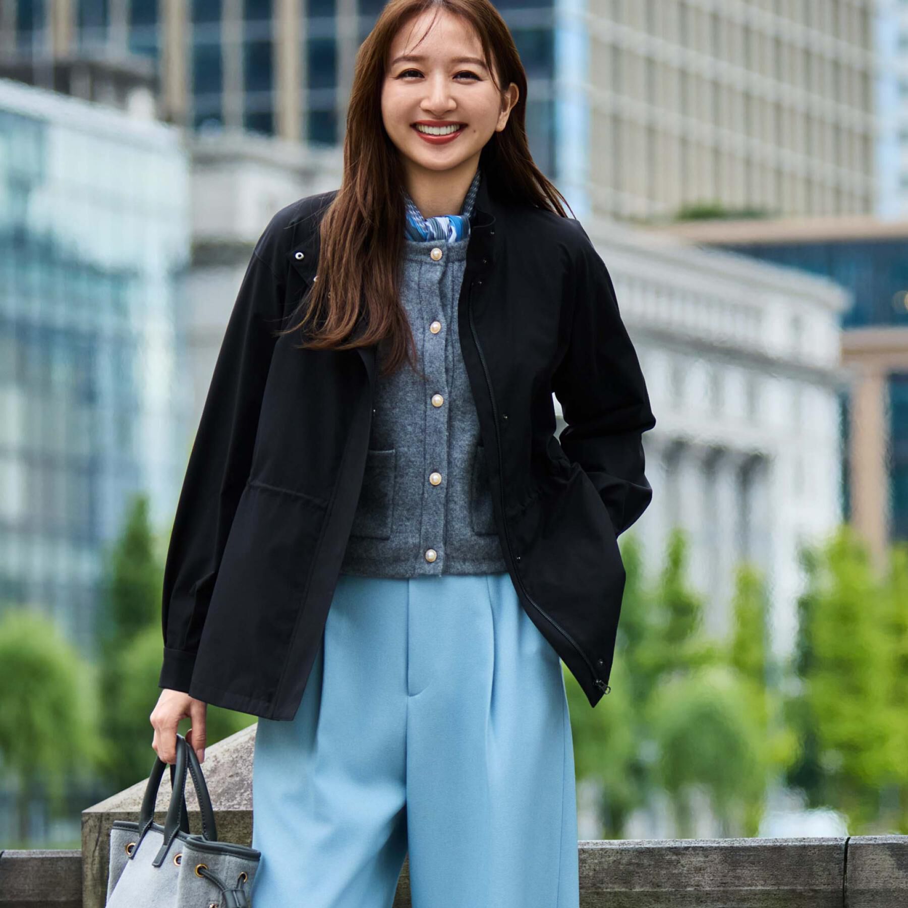 COUP DE CHANCE「【手洗い可／裏地なし／ウエスト絞り可】スタンド衿ブルゾン」|ブルゾン・スタジャン|