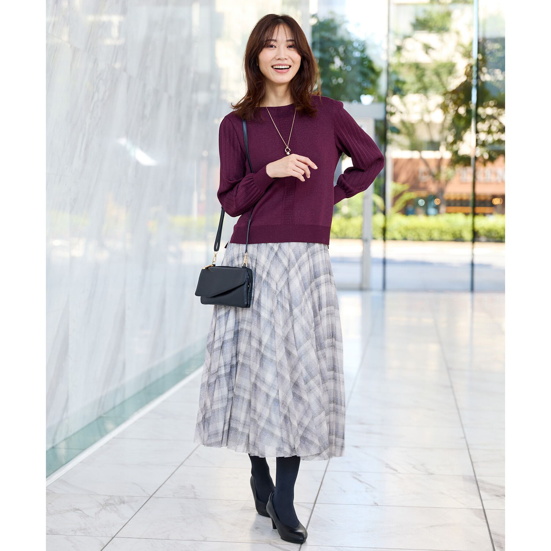 Reflect「【大人気ニットに新色登場！マイカラニット+／細見え／WEB限定カラーあり／マシンウォッシュ可／選べる」|ニット・セーター|