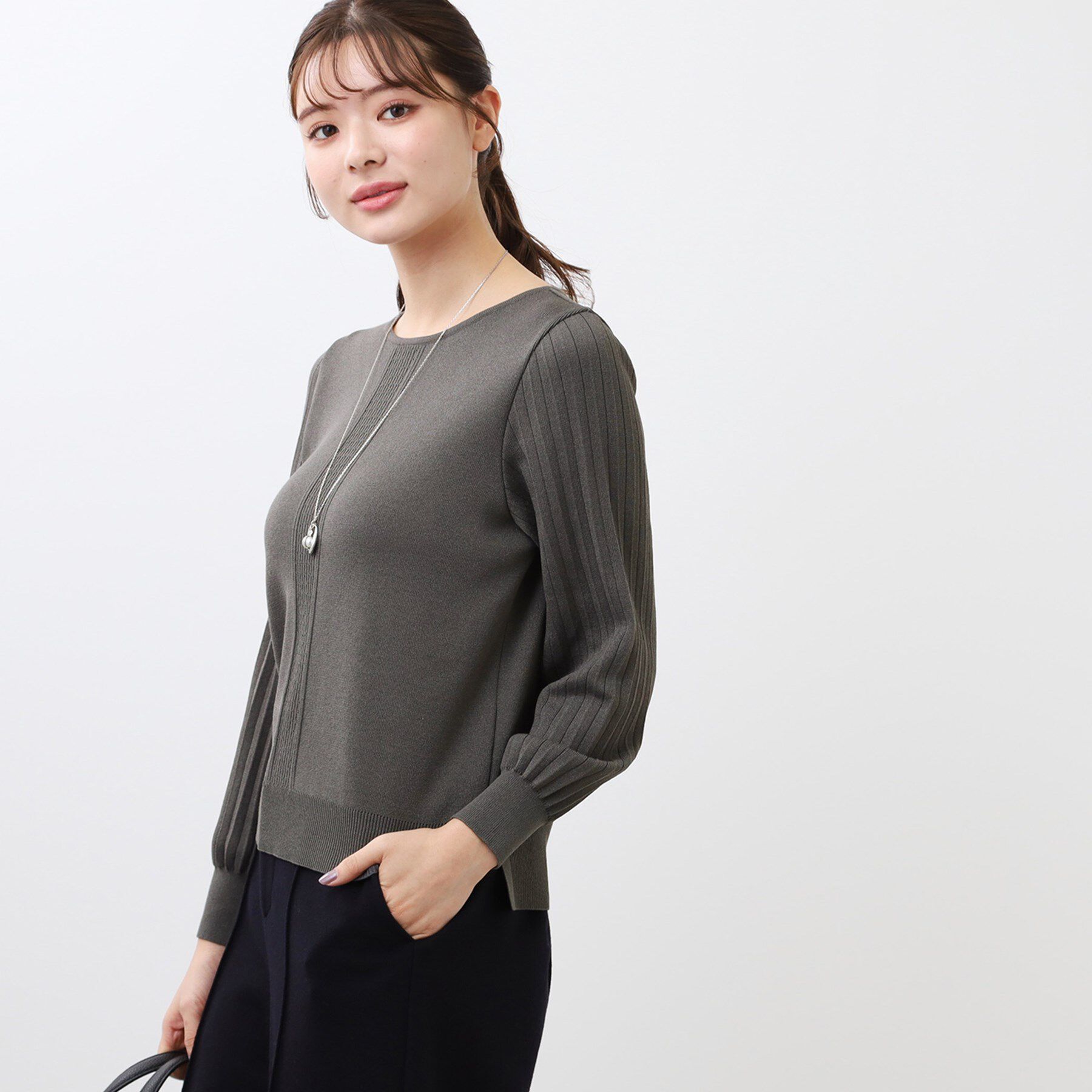 Reflect「【大人気ニットに新色登場！マイカラニット+／細見え／WEB限定カラーあり／マシンウォッシュ可／選べる」|ニット・セーター|