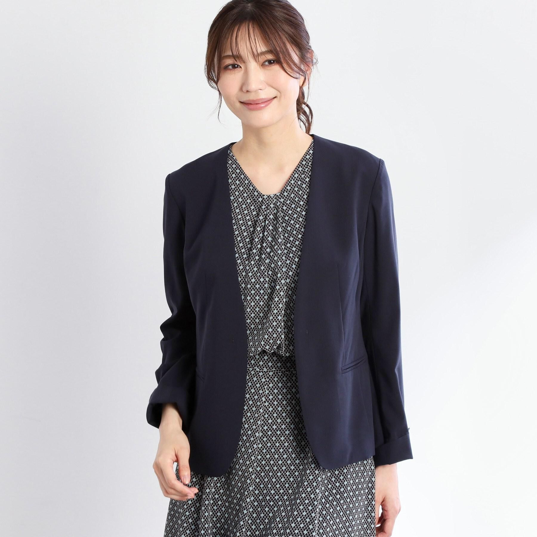 Reflect「【洗える／セットアップ可】ノーカラージャケット」|ノーカラージャケット|