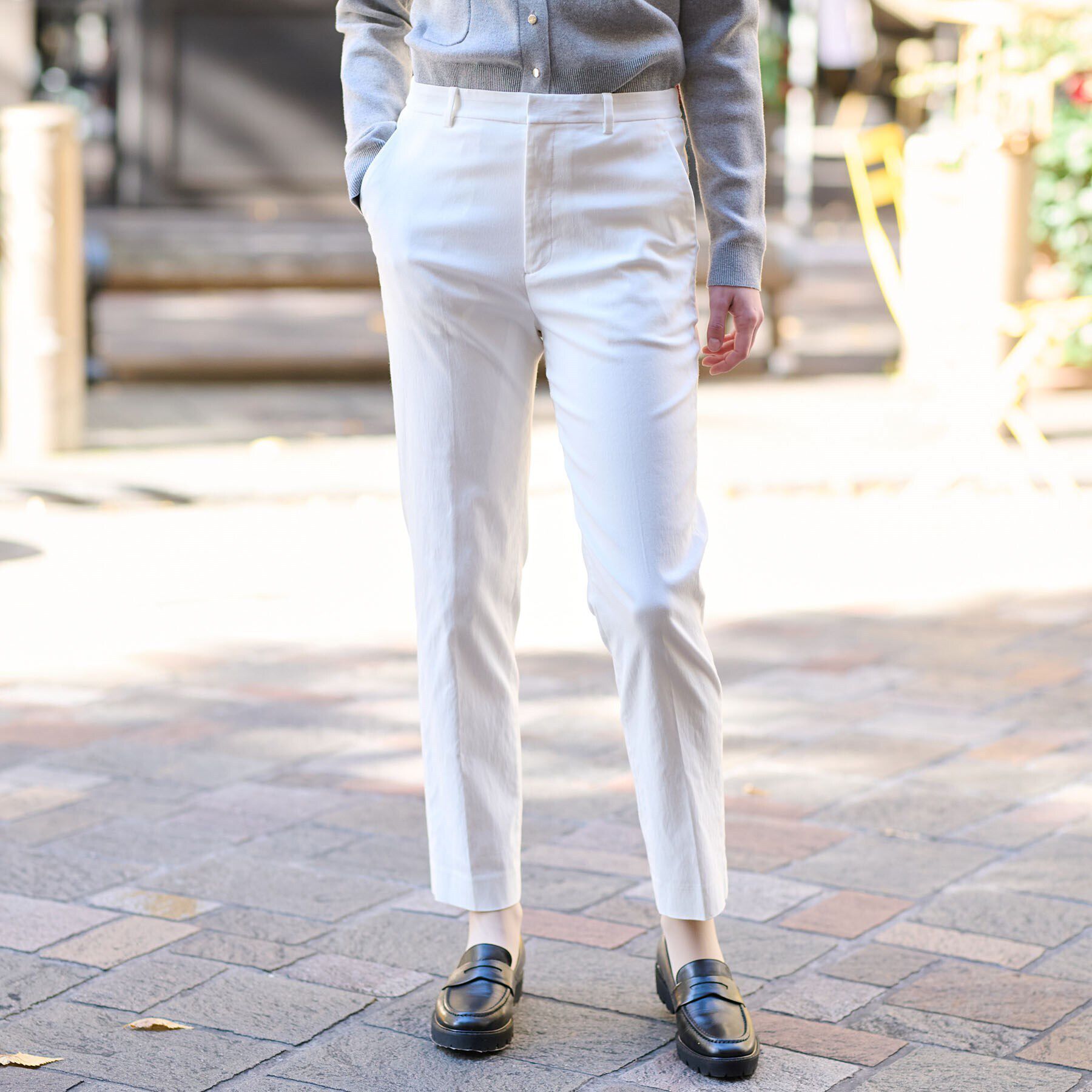 DRESSTERIOR「【洗える/接触冷感/通勤】ウォッシャブルストレッチテーパードパンツ」|その他|オフホワイト(003