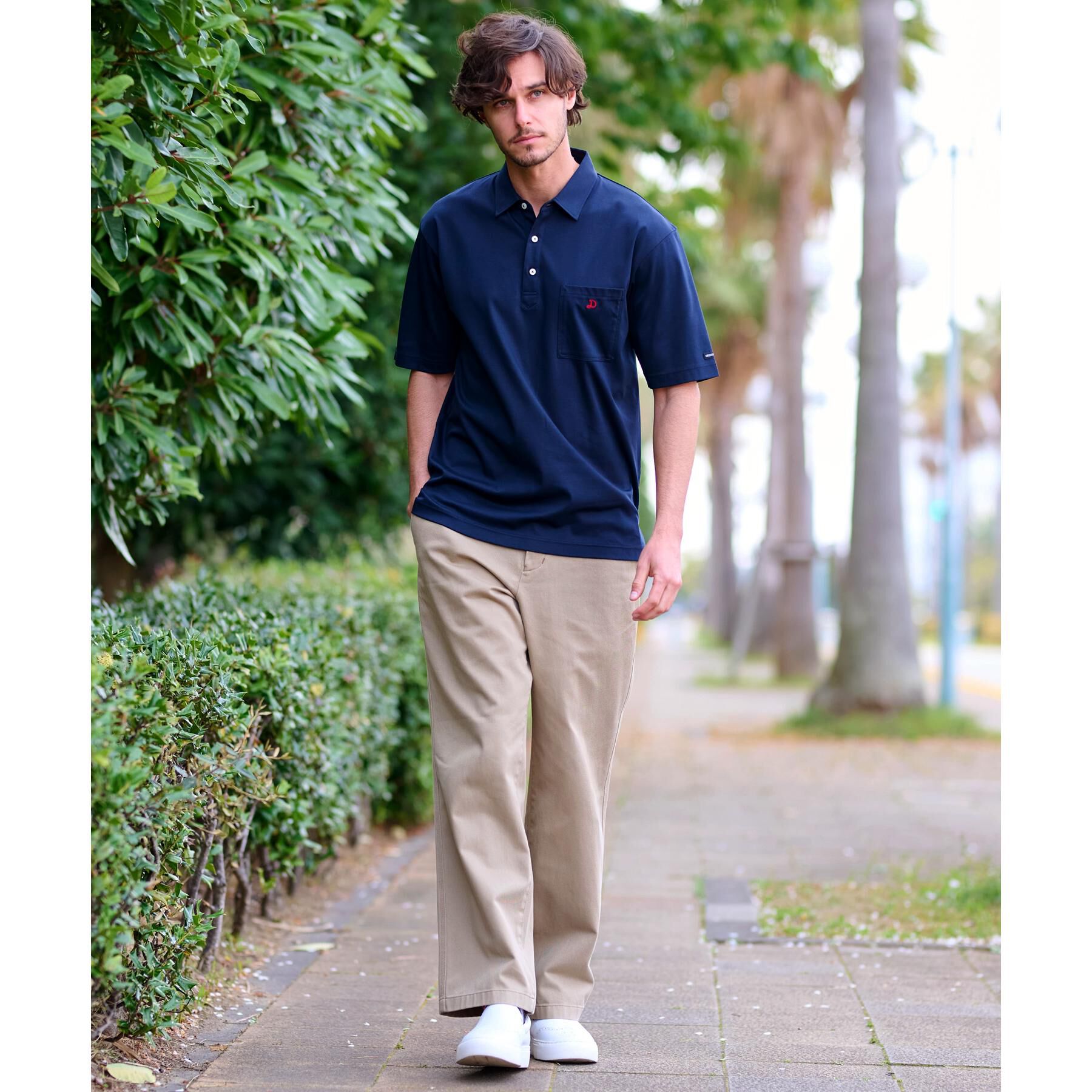 DRESSTERIOR「【接触冷感/抗菌防臭/消臭】ICE CLEAR COTTON オーバーフィットポロシャツ」|ポロシャツ|