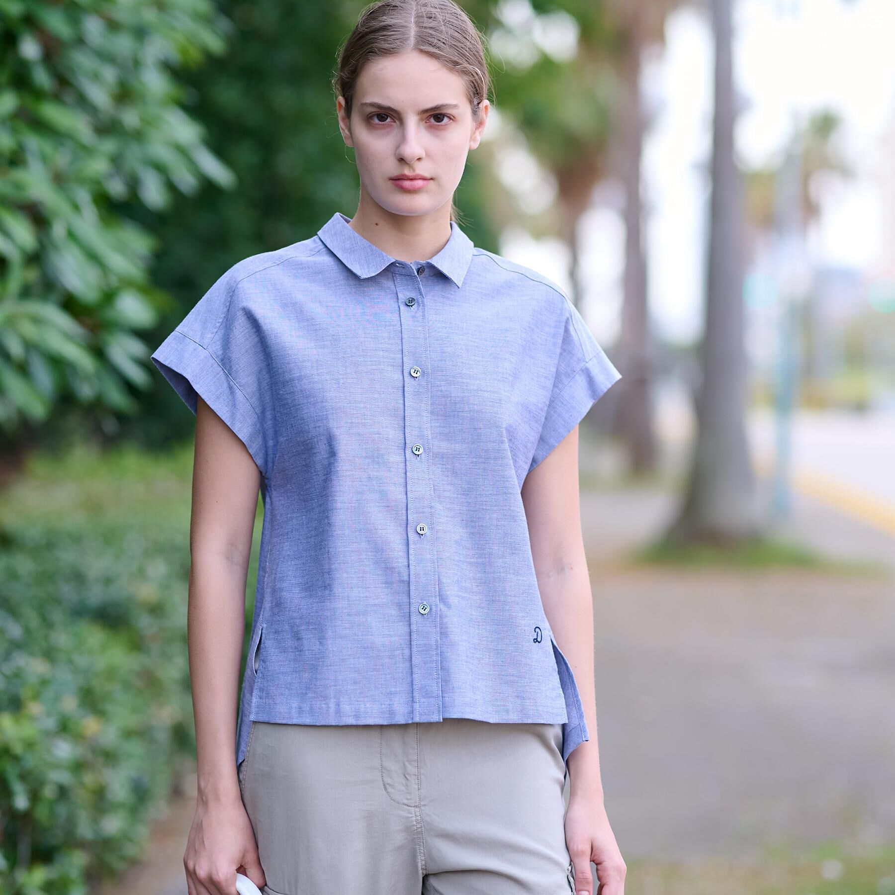 DRESSTERIOR「【日本製/コットン100％】バックフレアオックスシャツ」|シャツ・ブラウス|