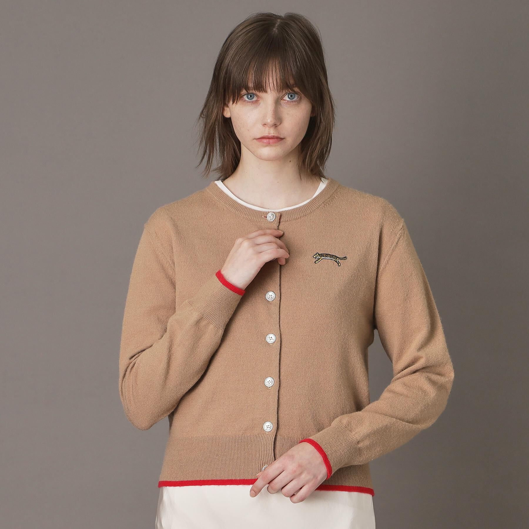 DRESSTERIOR「【CLASSY．12月号掲載】タイガーエンブロイダリークルーネックカーディガン」|カーディガン|