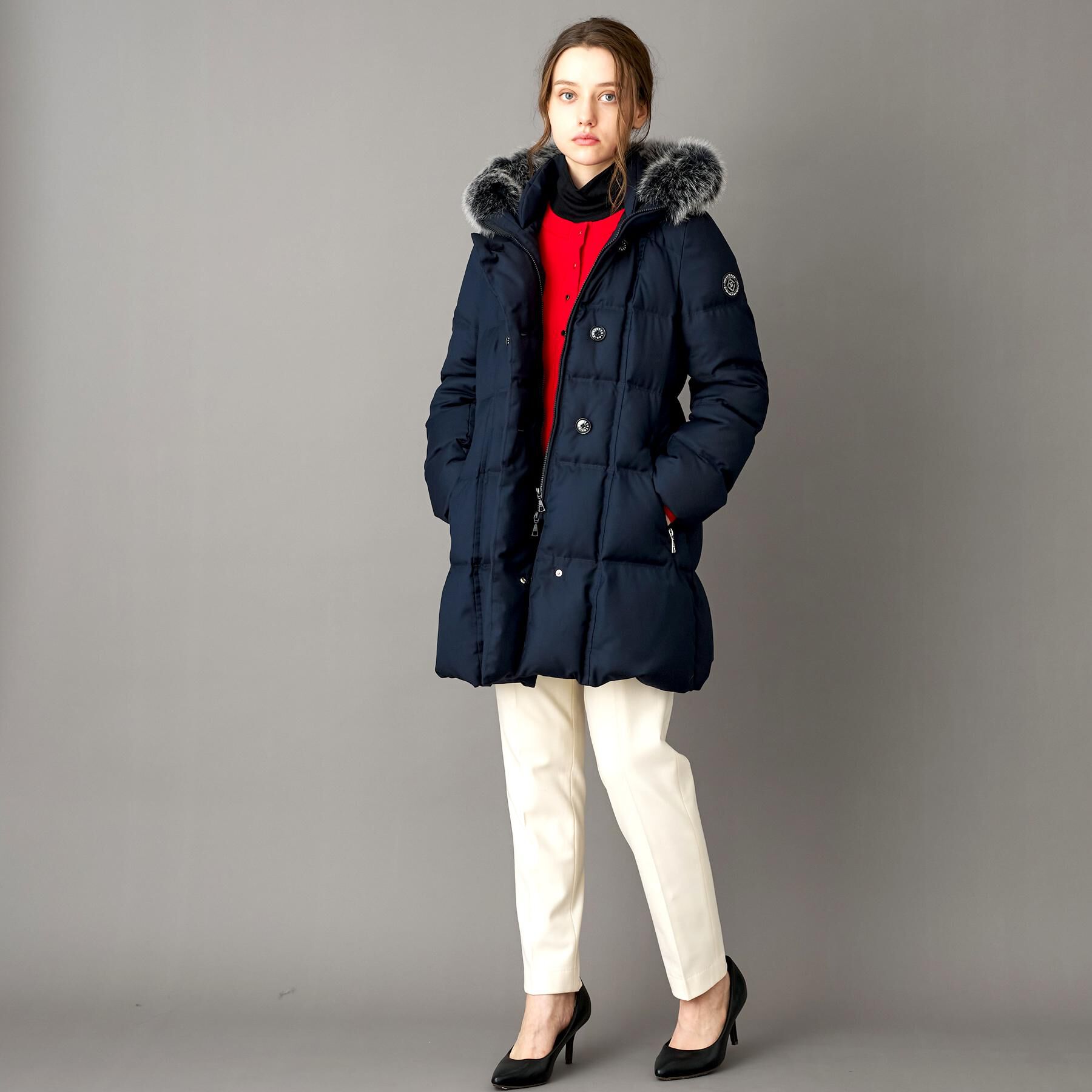 DRESSTERIOR「【CLASSY.12月号掲載】ブルーFOXファーナポレオンホワイトグースダウン」|ダウン|