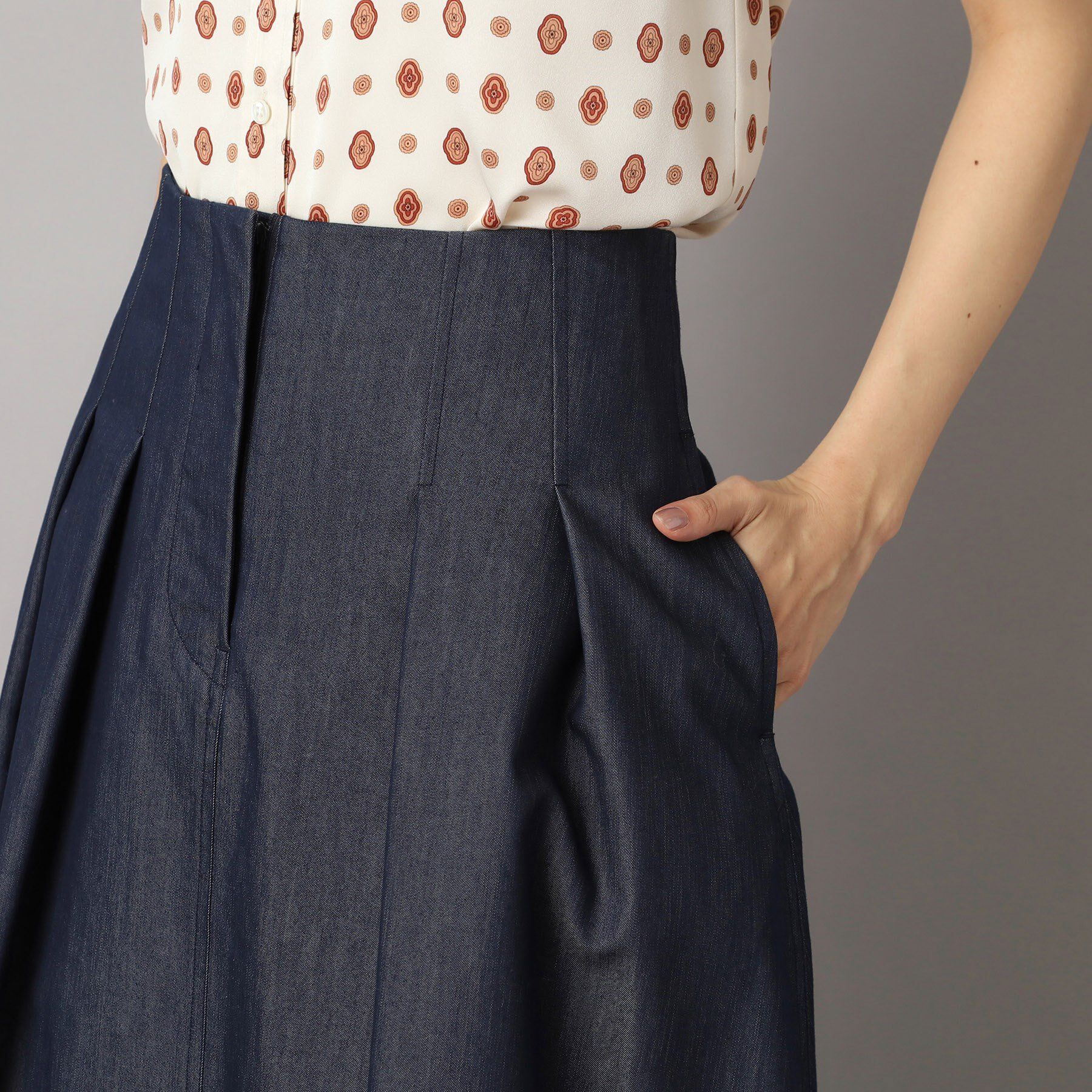 DRESSTERIOR「クールタッチタックデニムスカート」|スカート|