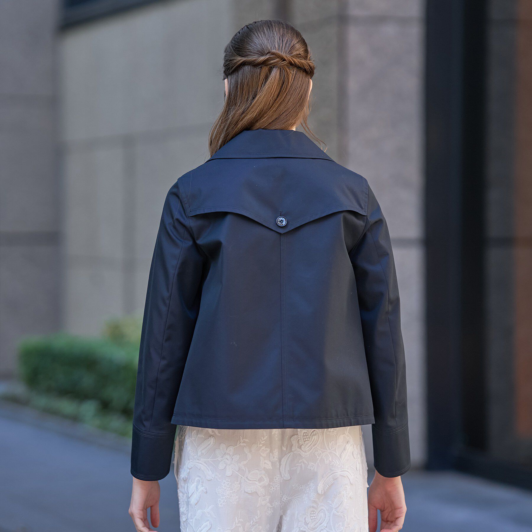 DRESSTERIOR「【撥水素材】Aラインショートトレンチコート」|トレンチコート|