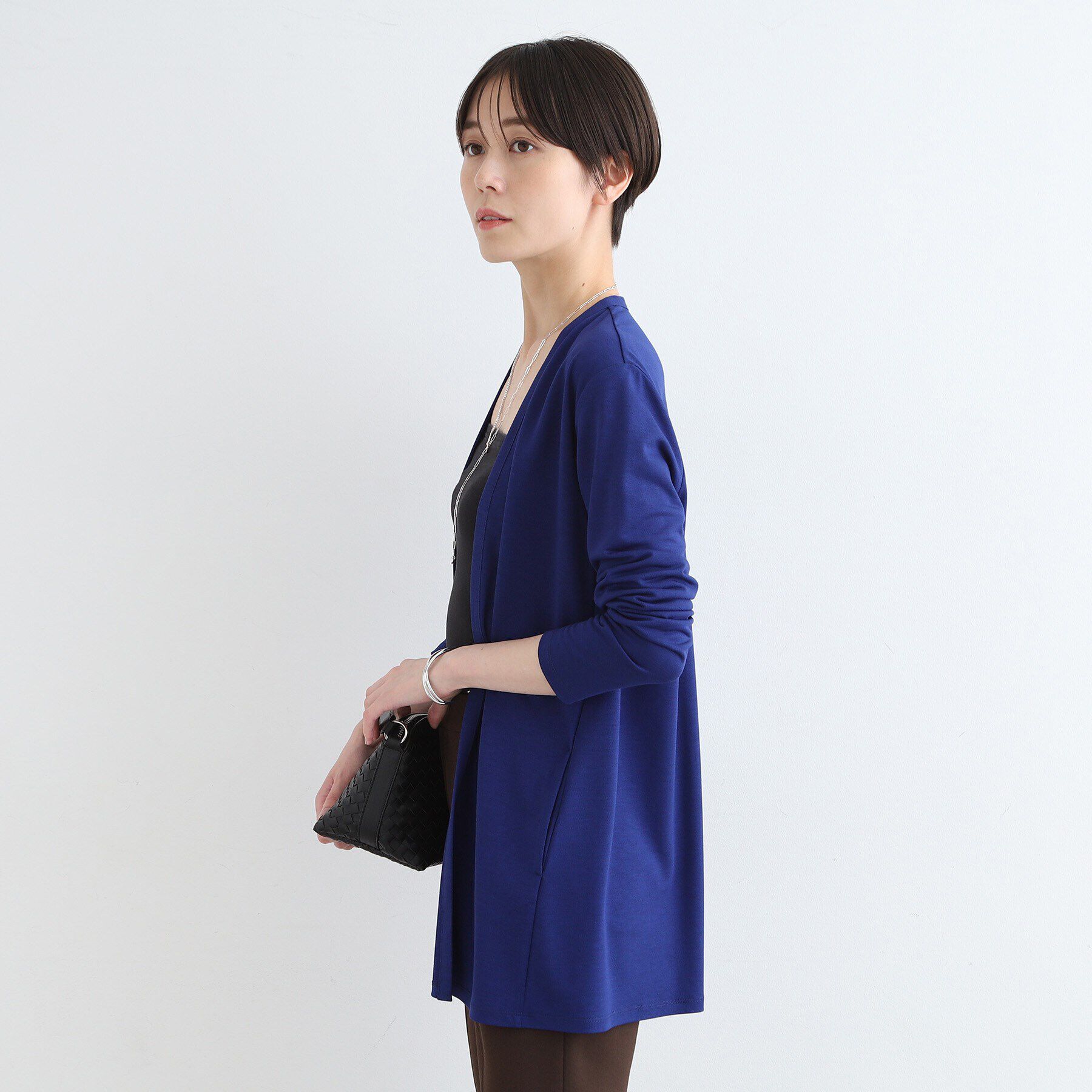 INDIVI「【洗える／UVケア／接触冷感】ドライタッチ着流しジャージカーディガン」|カーディガン|