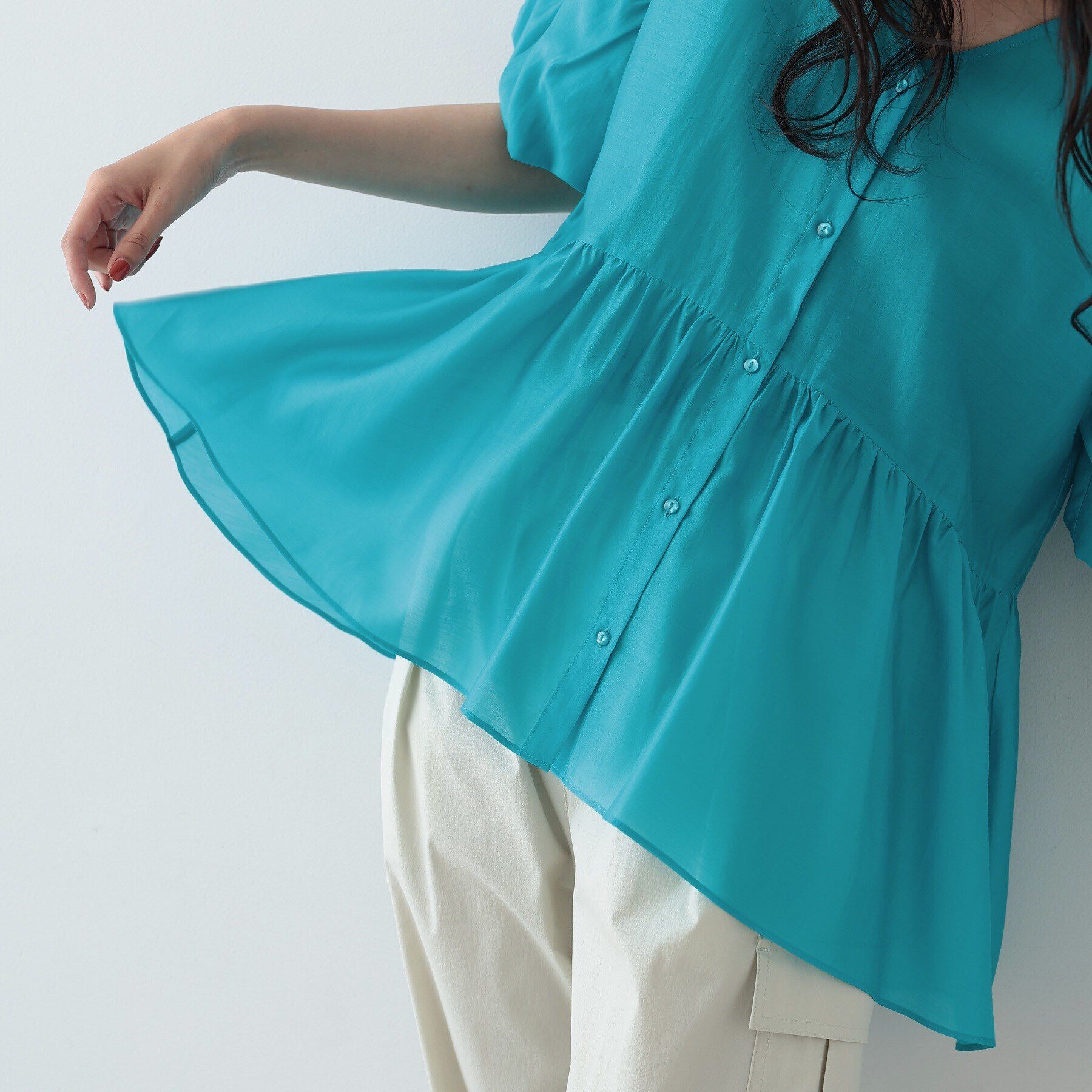 GALLEST「シアーペプラムブラウス」|シャツ・ブラウス|