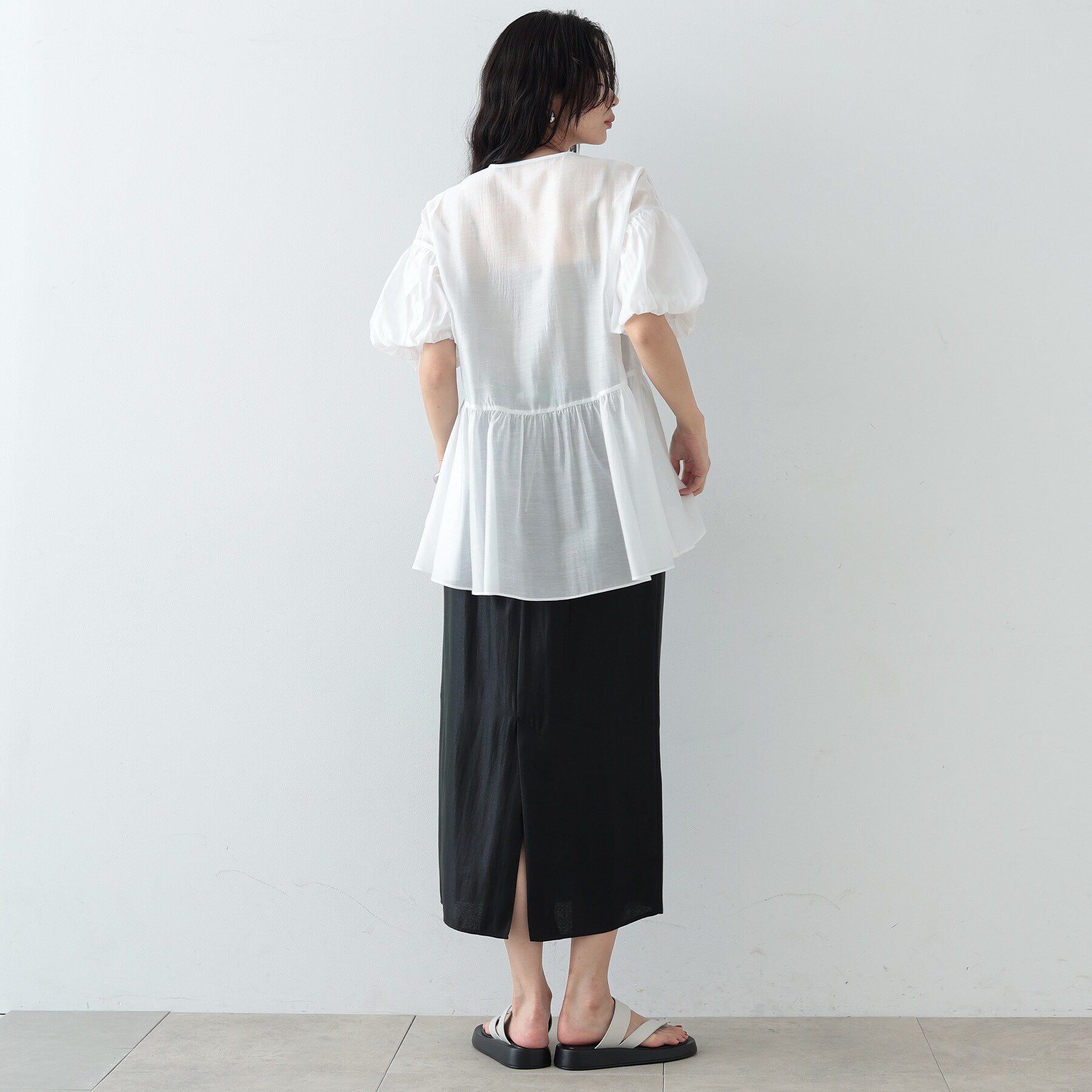 GALLEST「シアーペプラムブラウス」|シャツ・ブラウス|