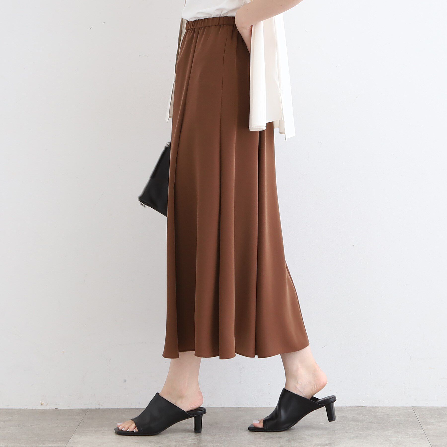 INDIVI「【洗える／SETUP可能】ニュアンスイージースカート」|スカート|