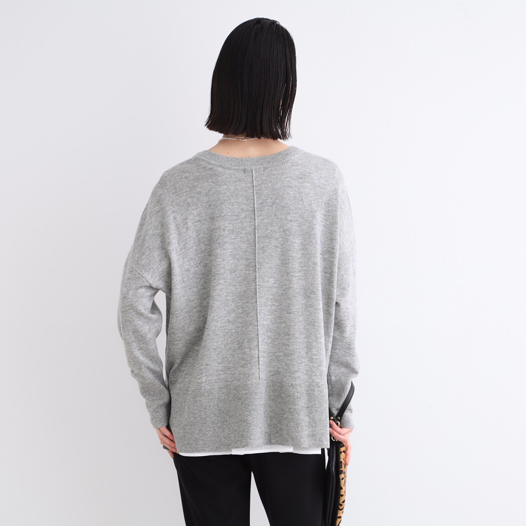 INDIVI「【カシミヤ混／洗える／リラックス】ワイドシルエットニット」|ニット・セーター|