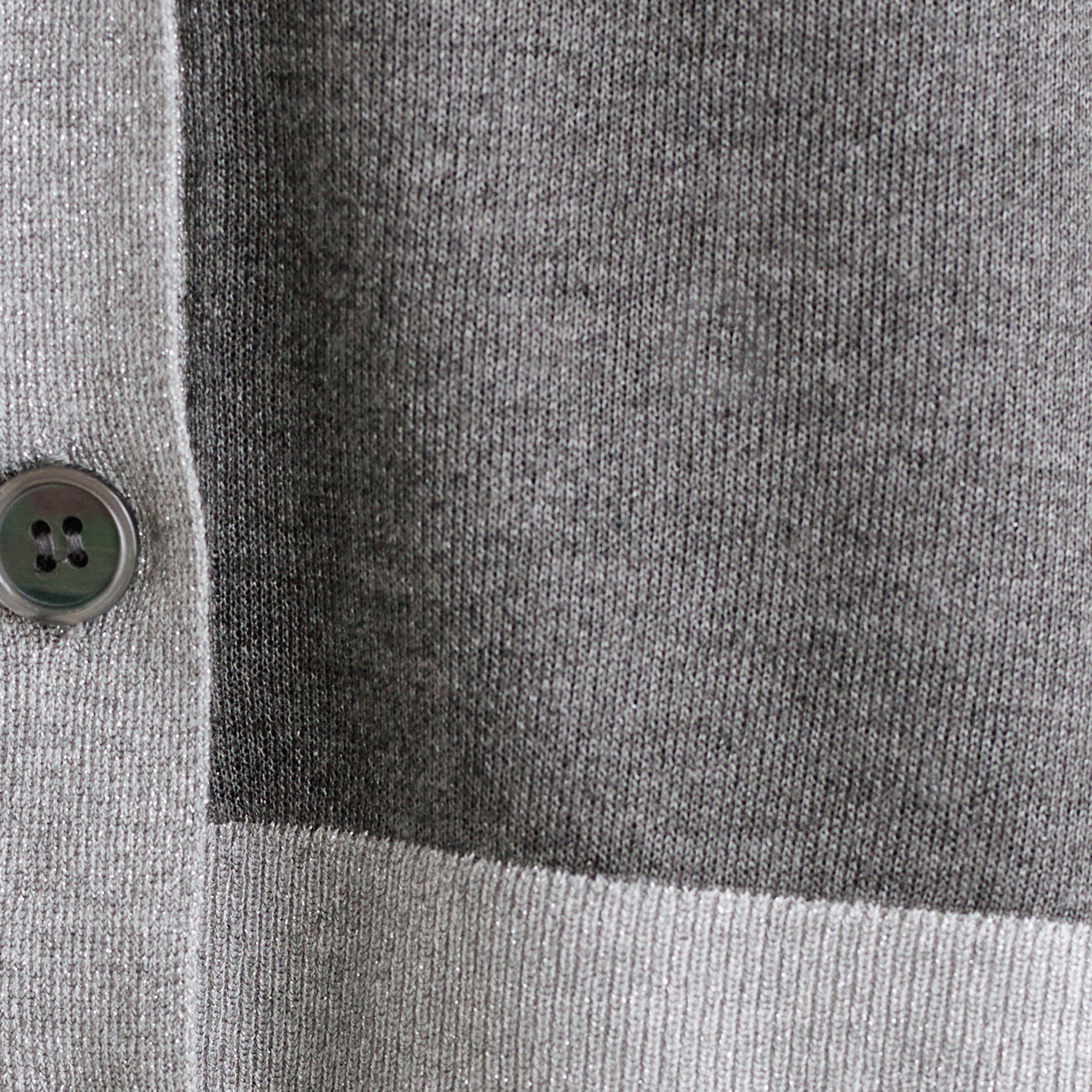 INDIVI「【程よいシアー素材/洗える】バイカラーラメカーディガン」|カーディガン|