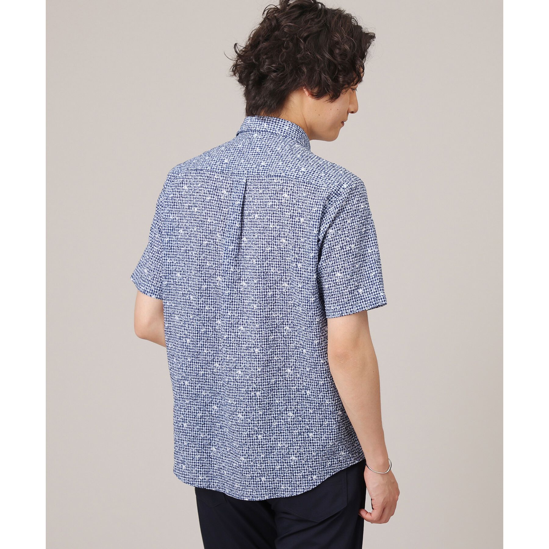 TAKEO KIKUCHI「【無地・チェック・ボタニカル柄】リップル シャツ」|シャツ・ブラウス|