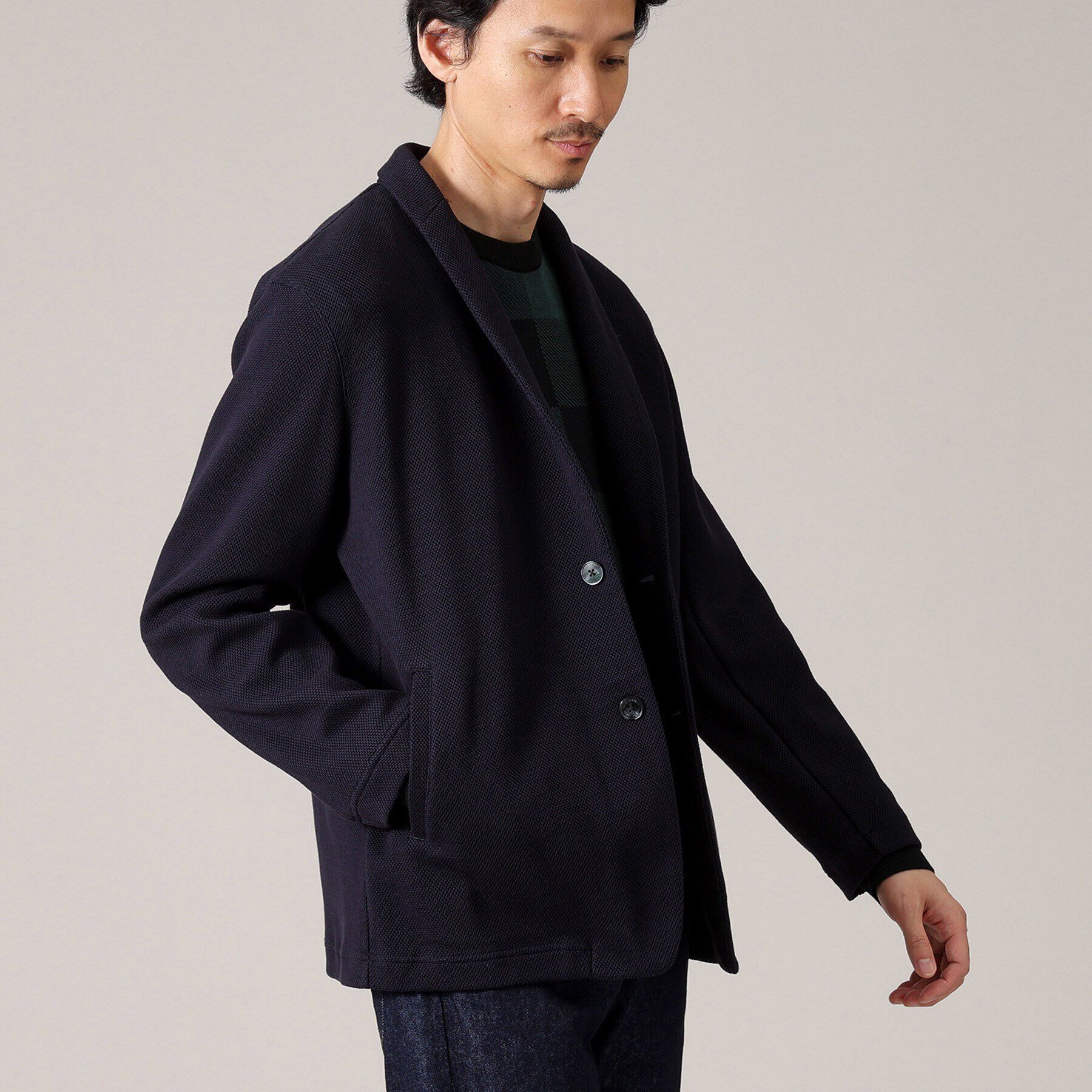 TAKEO KIKUCHI「【尾州織】ショールカラー カーディガン ジャケット」|カーディガン|