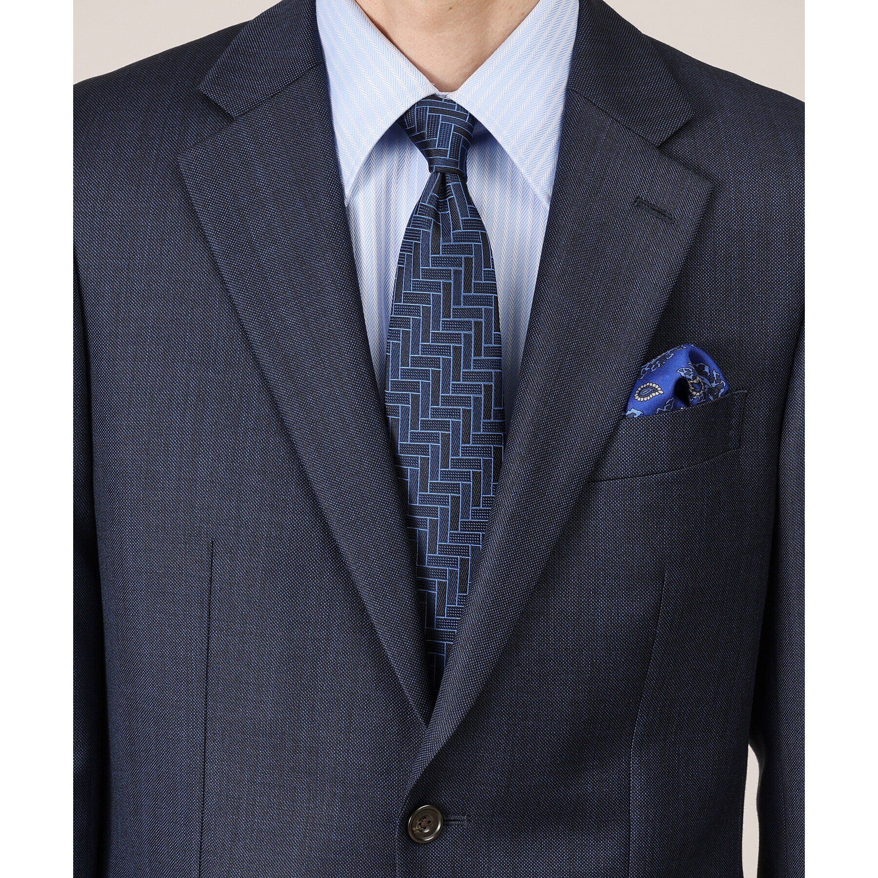 TAKEO KIKUCHI「【THE FLAGSHIP】檜垣紋（ひがきもん）シルクネクタイ」|ネクタイ・蝶ネクタイ|ネイビー(594)