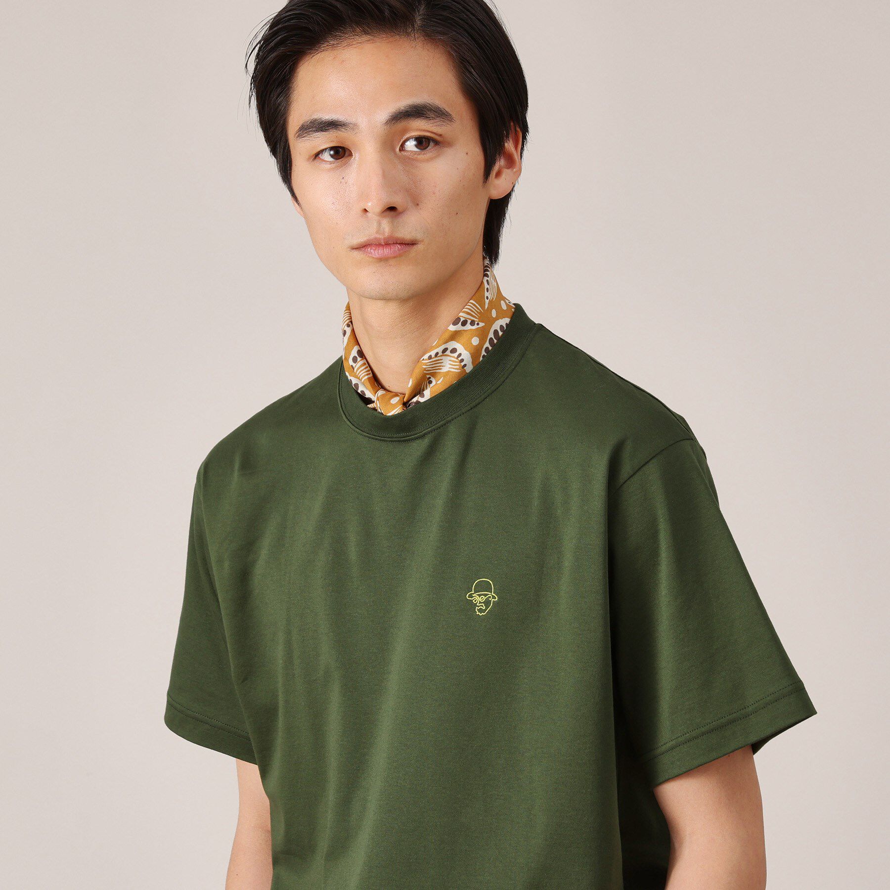 TAKEO KIKUCHI「ワンポイント カラー刺繍 Tシャツ」|Tシャツ・カットソー|