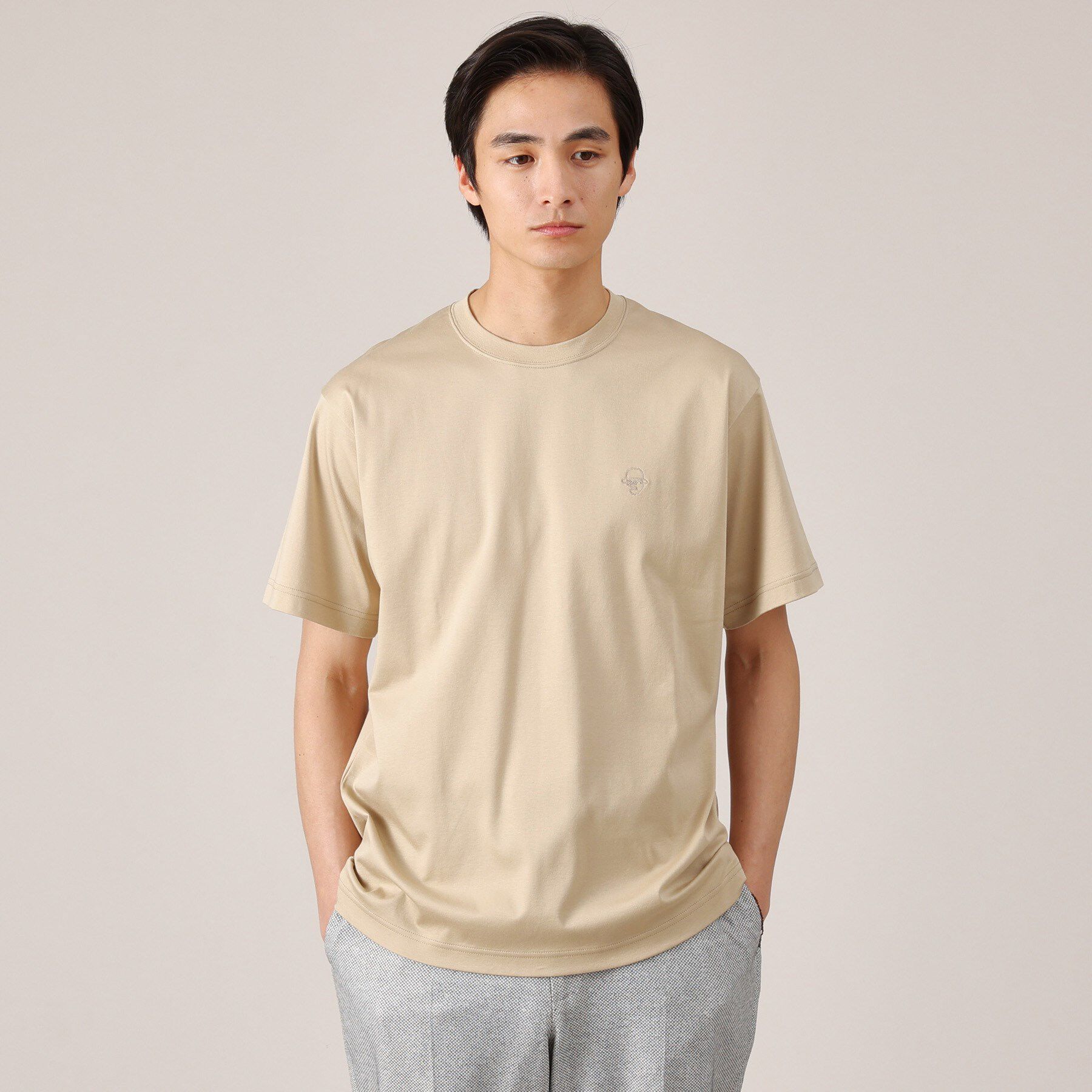 TAKEO KIKUCHI「ワンポイント カラー刺繍 Tシャツ」|Tシャツ・カットソー|