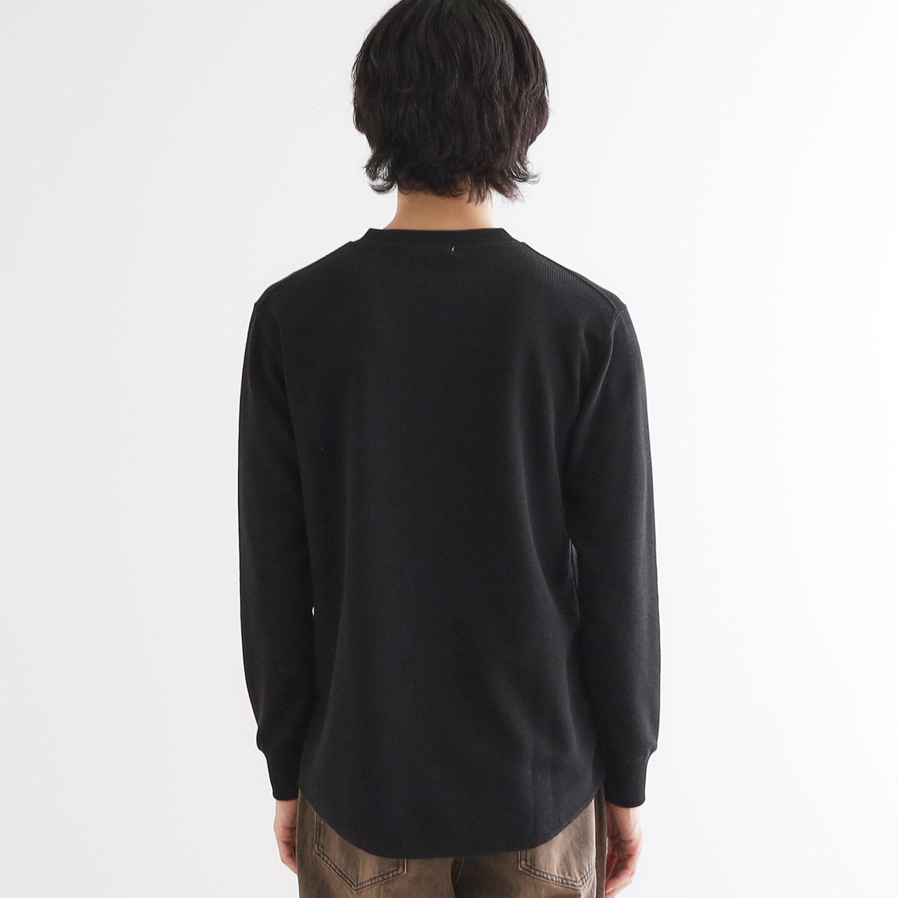 tk.TAKEO KIKUCHI「ワッフル＆スムースプレートヘンリーカットソー」|Tシャツ・カットソー|