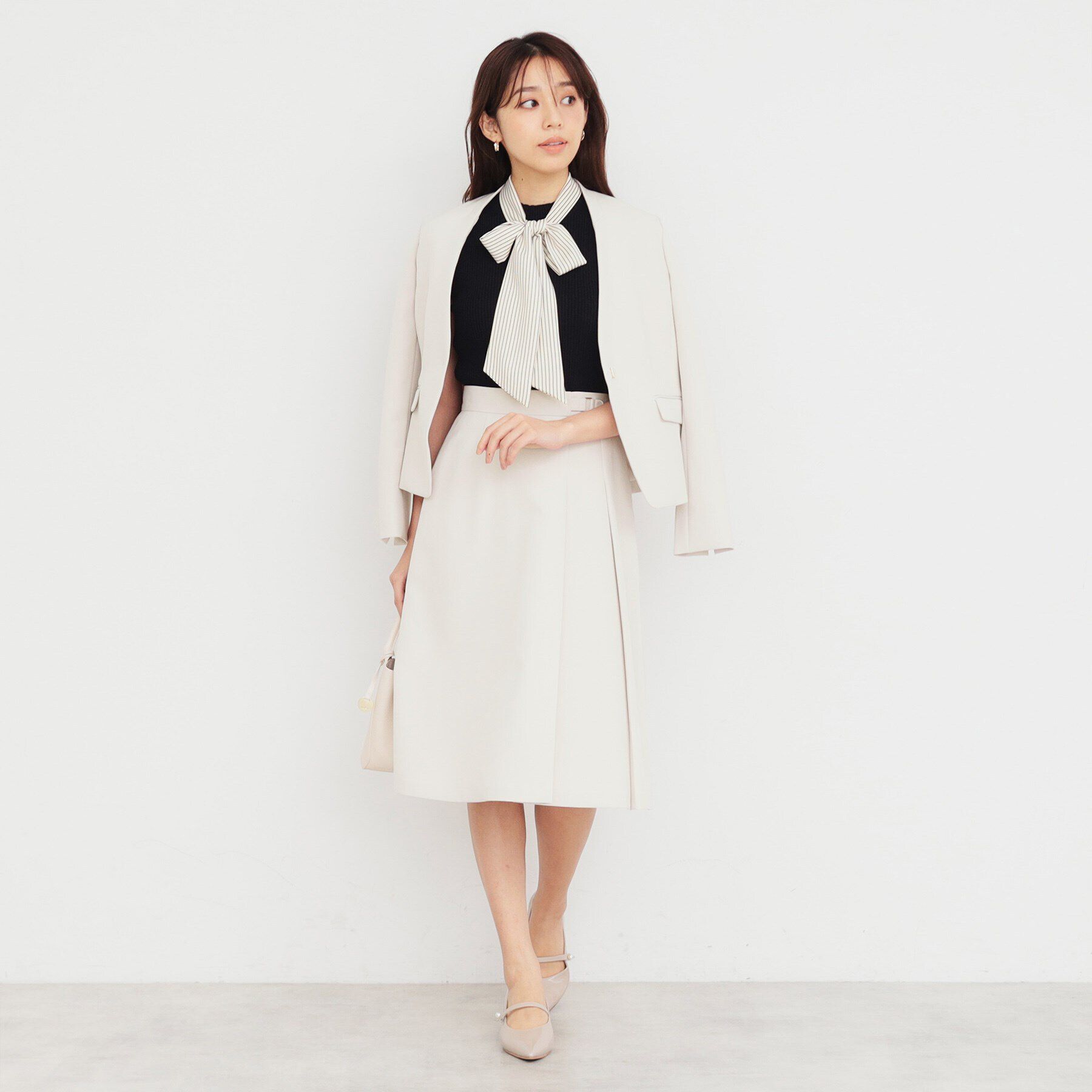 index「ストレッチタックフレアスカート/セットアップ対応 【洗濯機洗い可/防シワ/イージーアイロン】」|スカート|