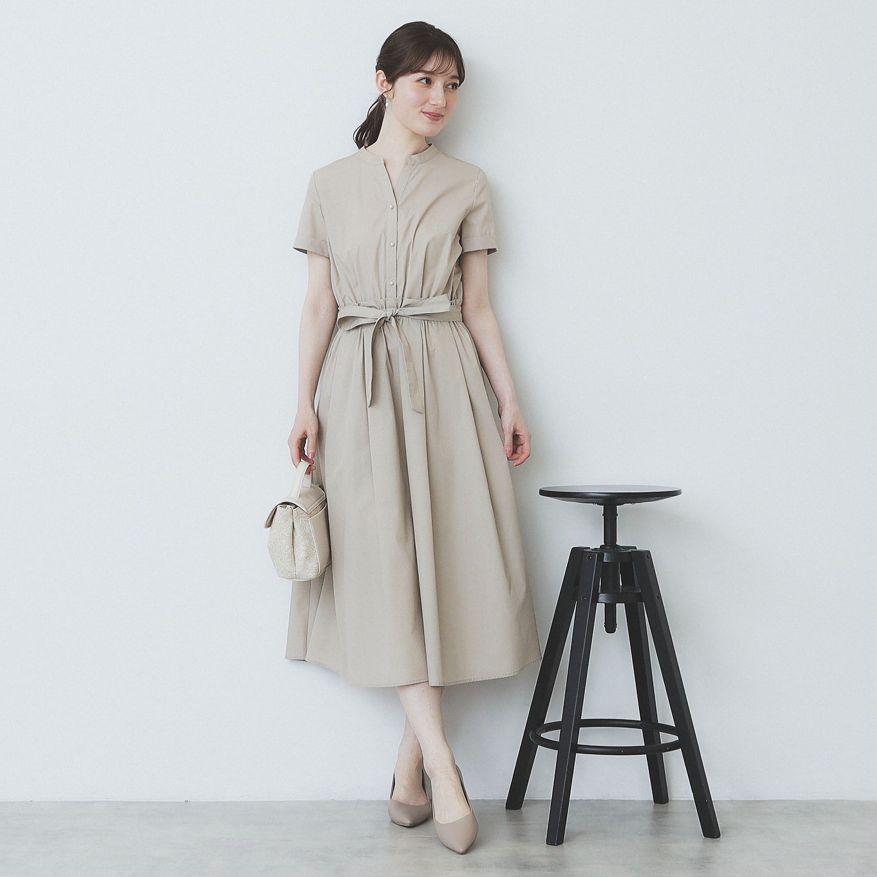 index「《andGIRL掲載》タックフレアワンピース【洗濯機洗い可/イージーアイロン】」|ワンピース|