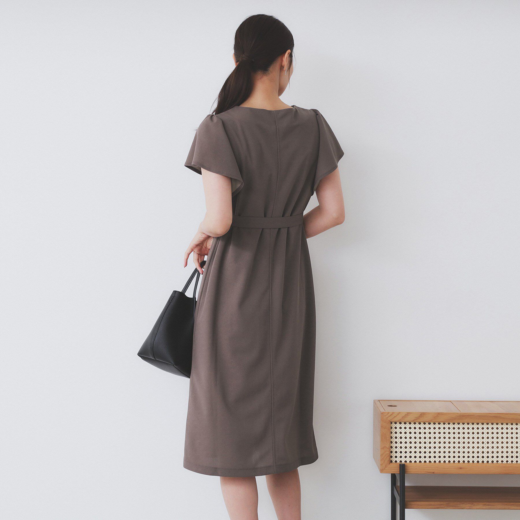 index「《S-3Lサイズ》フリルスリーブワンピース【洗濯機洗い可】」|ワンピース|