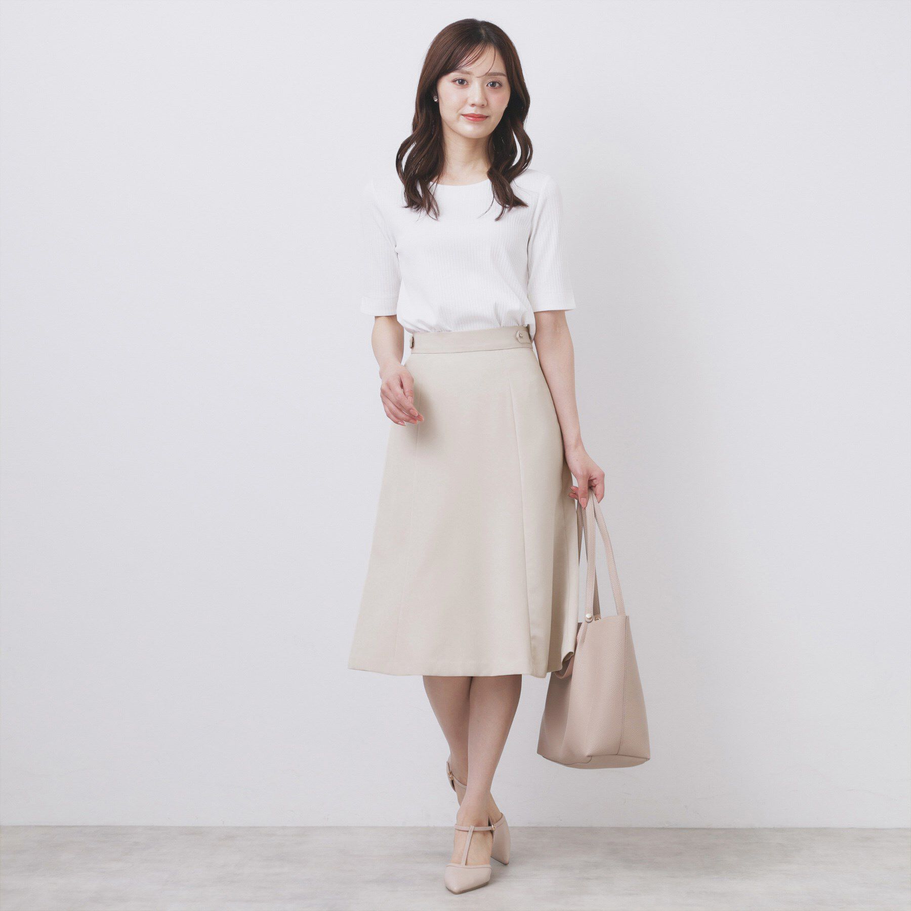 index「ストレッチフレアスカート/セットアップ対応【洗濯機洗い可/イージーアイロン/防シワ】」|スカート|