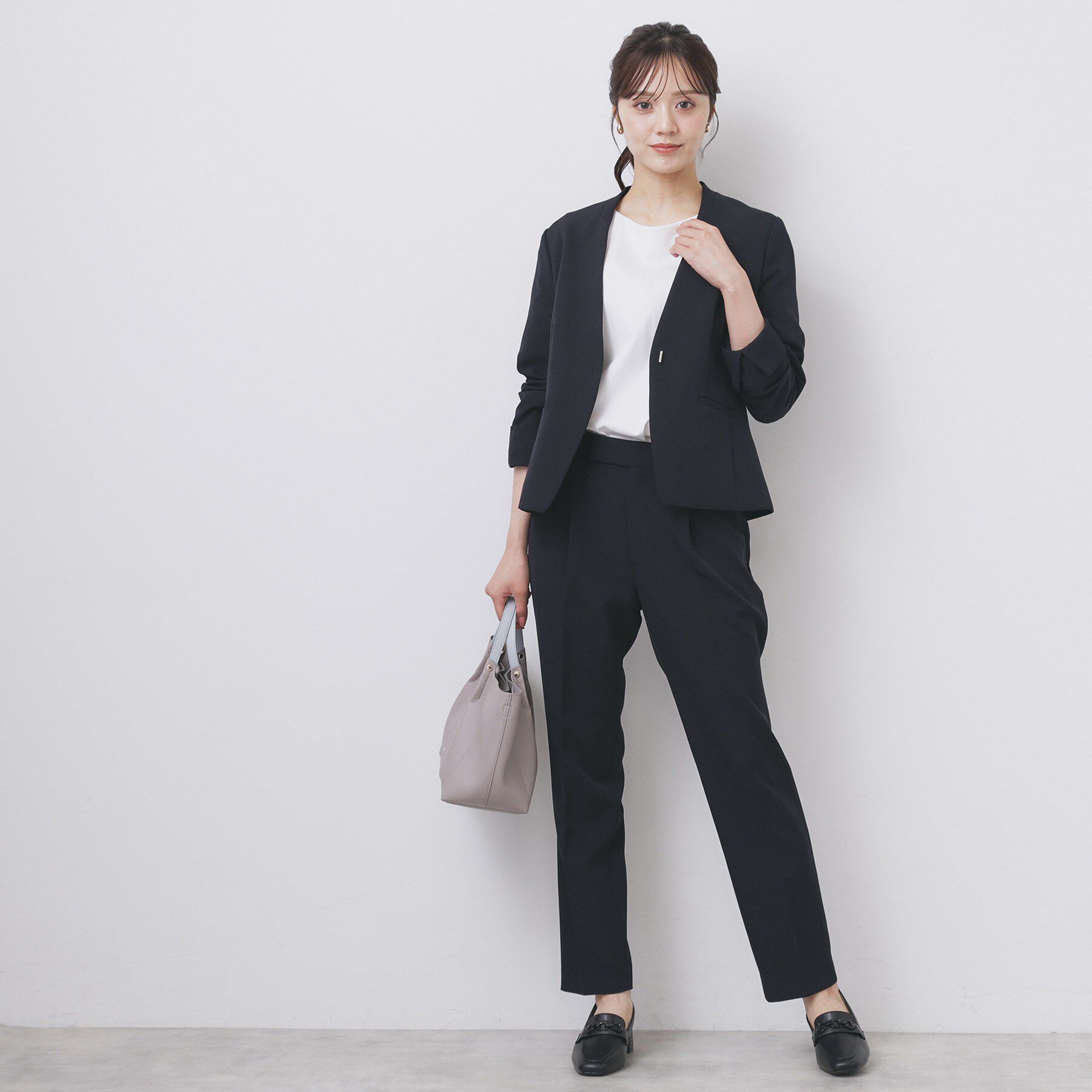 index「《XS-LLサイズ》ストレッチテーパードパンツ/セットアップ対応【洗濯機洗い可/イージーアイロン/防」|その他|