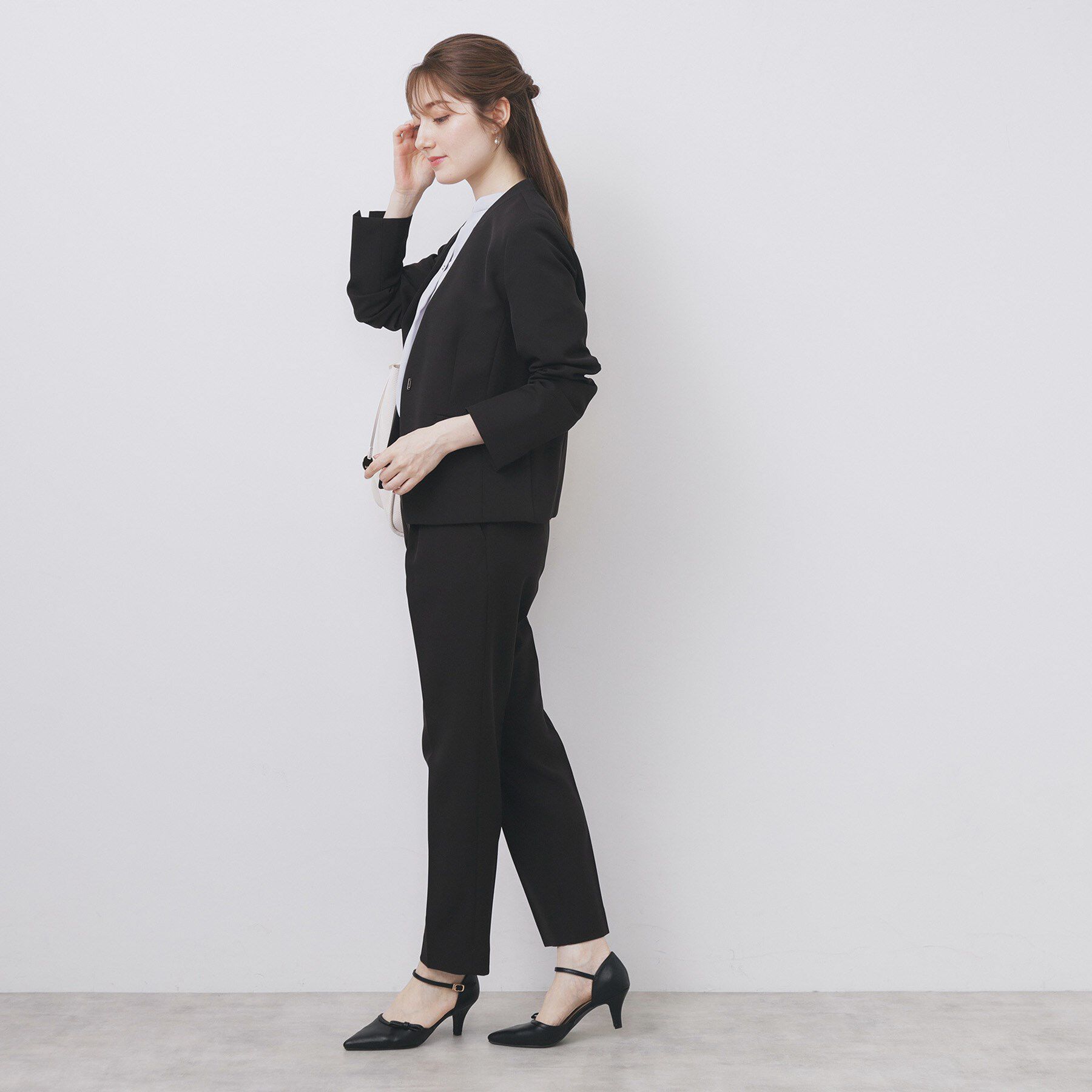 index「《XS-LLサイズ》ストレッチテーパードパンツ/セットアップ対応【洗濯機洗い可/イージーアイロン/防」|その他|